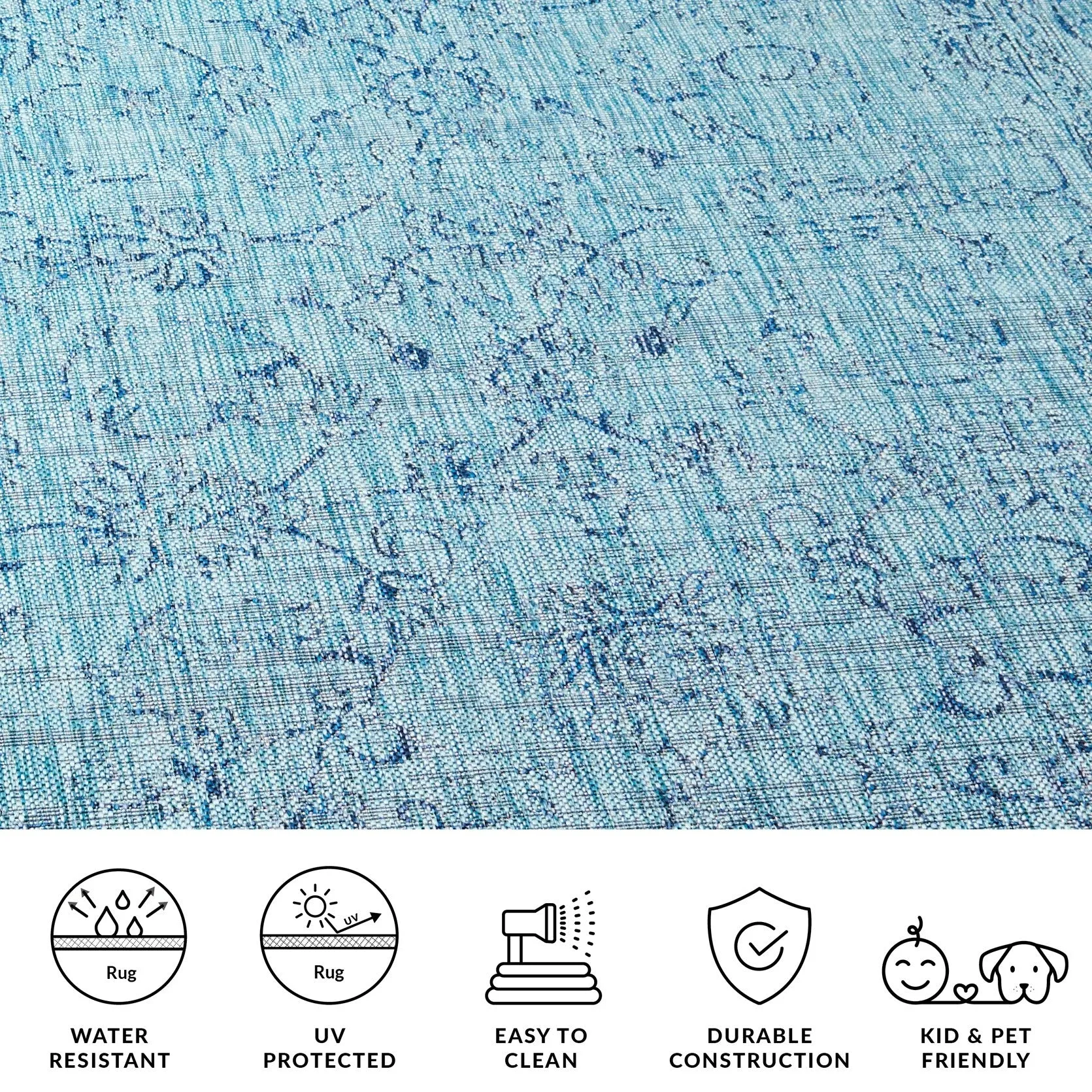 SAFAVIEH Courtyard Hasina Indoor /Outdoor Waterproof Patio Backyard Rug