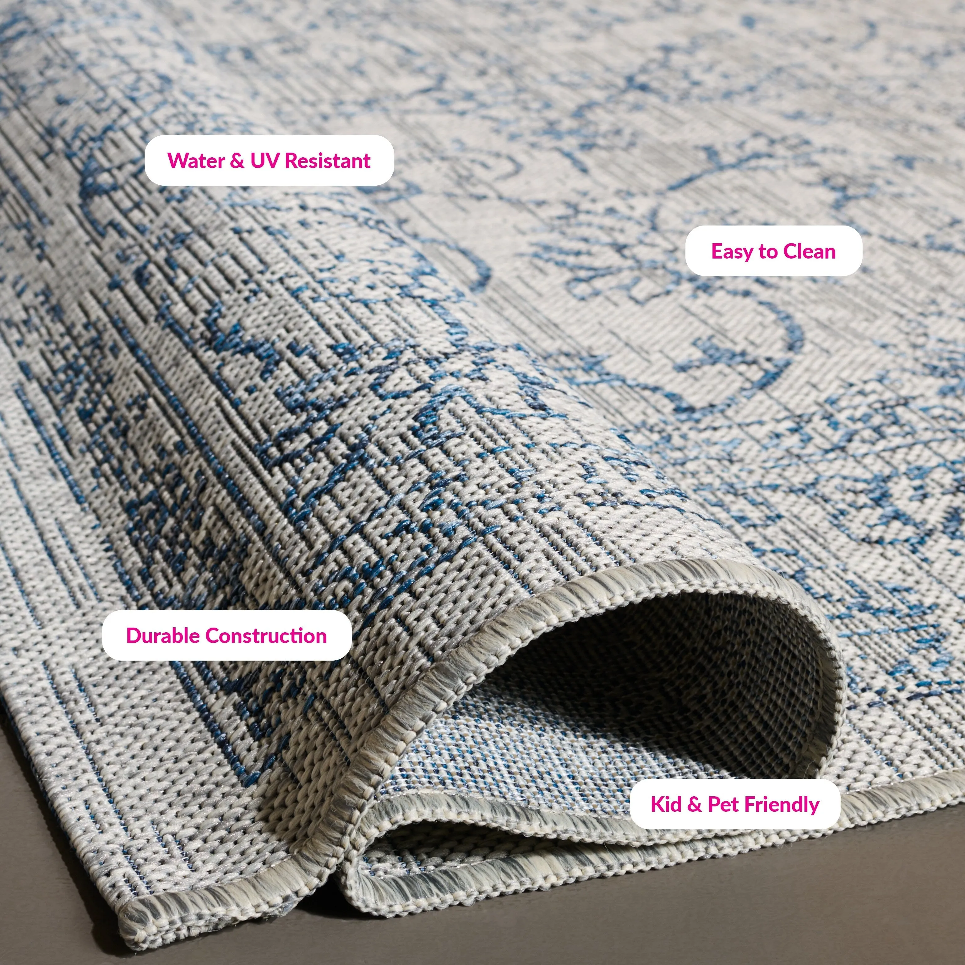 SAFAVIEH Courtyard Hasina Indoor /Outdoor Waterproof Patio Backyard Rug