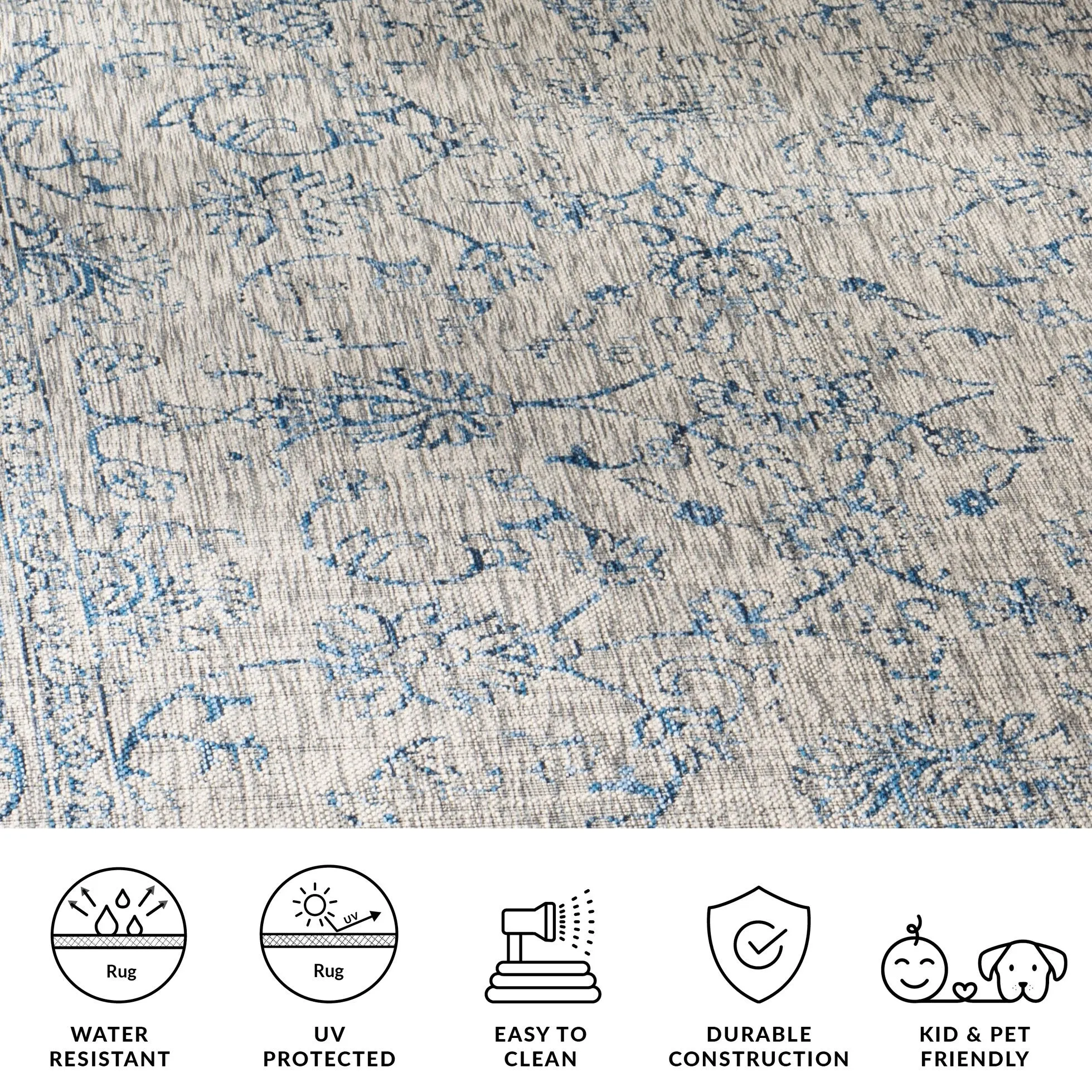 SAFAVIEH Courtyard Hasina Indoor /Outdoor Waterproof Patio Backyard Rug