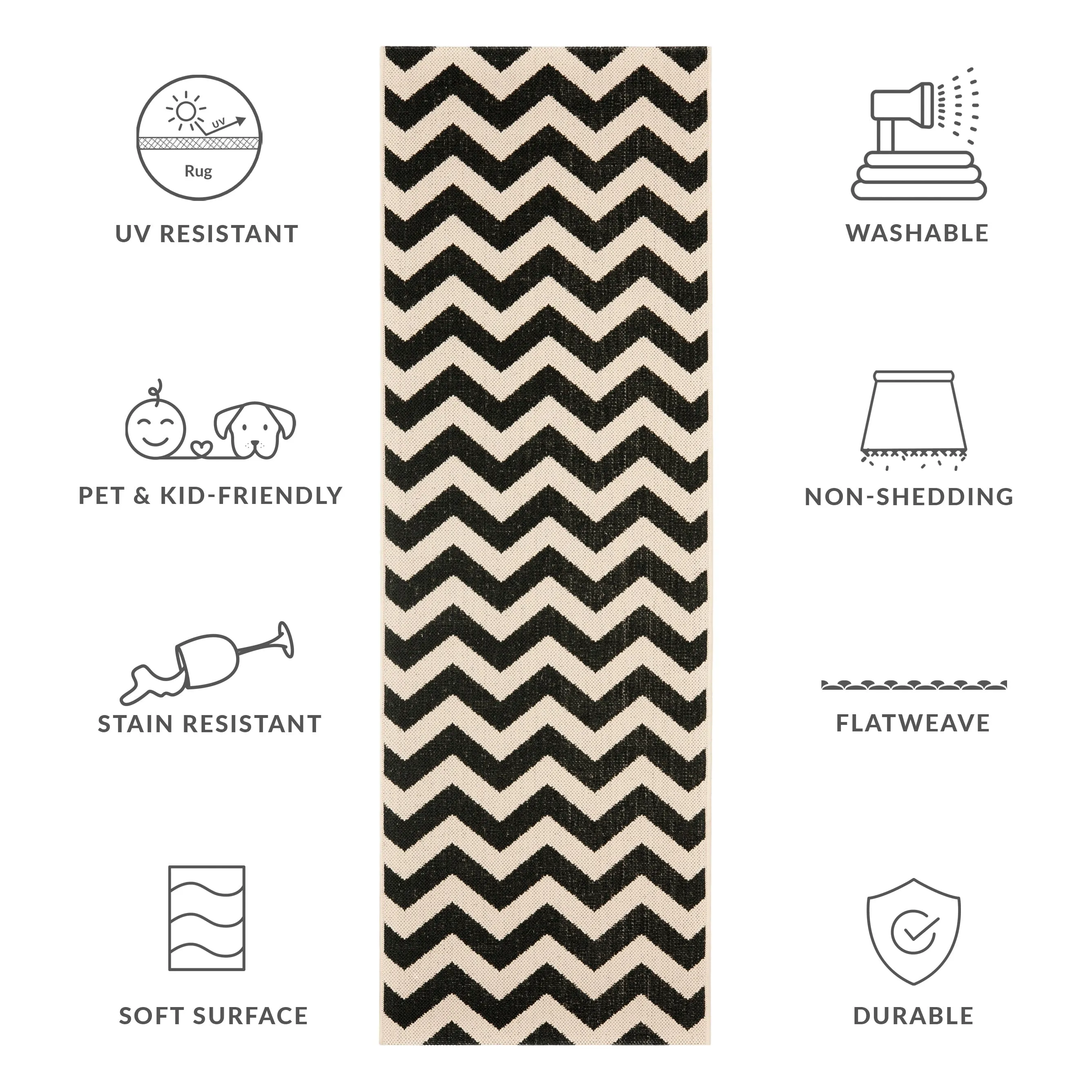 SAFAVIEH Courtyard Joycelyn Indoor/ Outdoor Waterproof Patio Backyard Rug