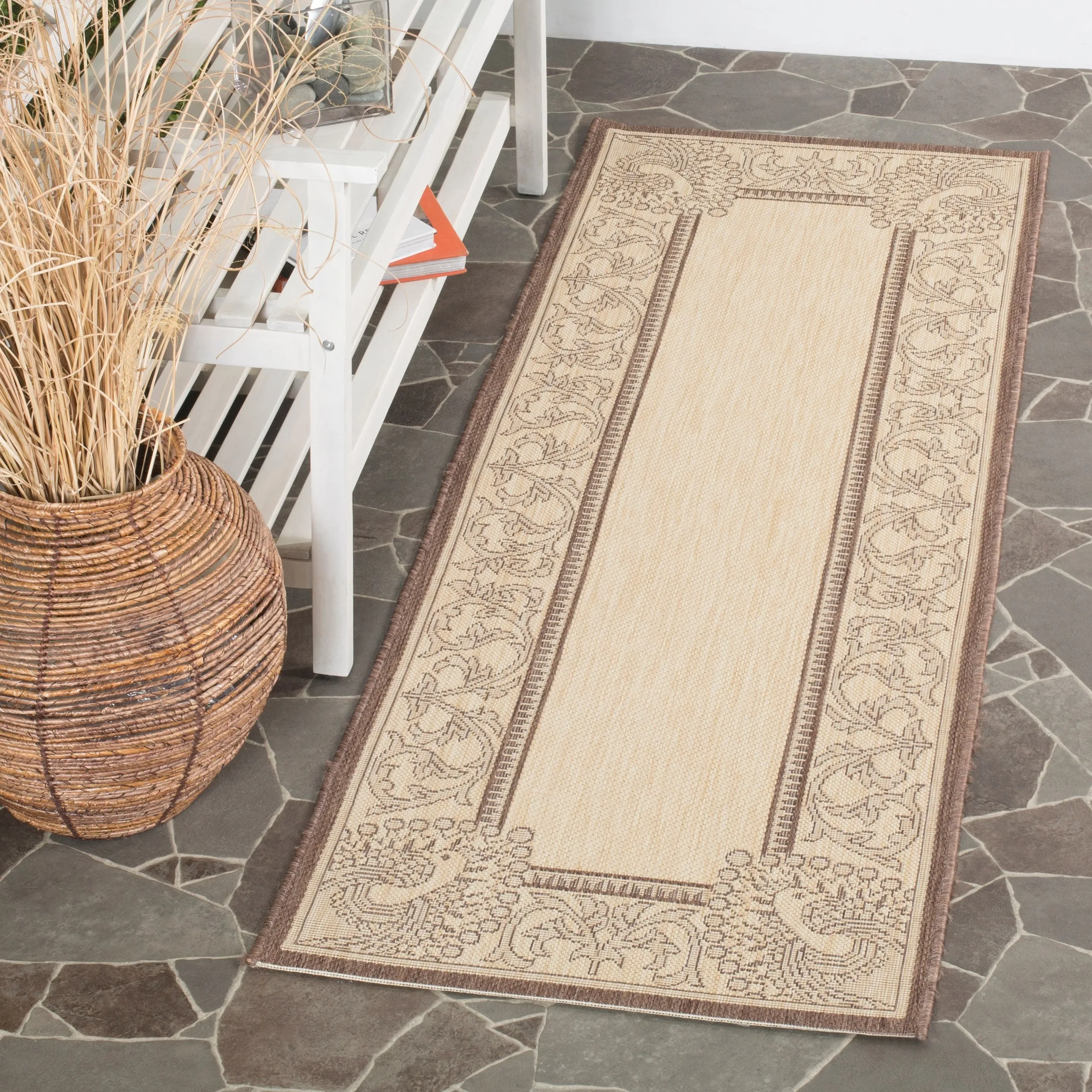 SAFAVIEH Courtyard Kitija Indoor/ Outdoor Waterproof Patio Backyard Rug