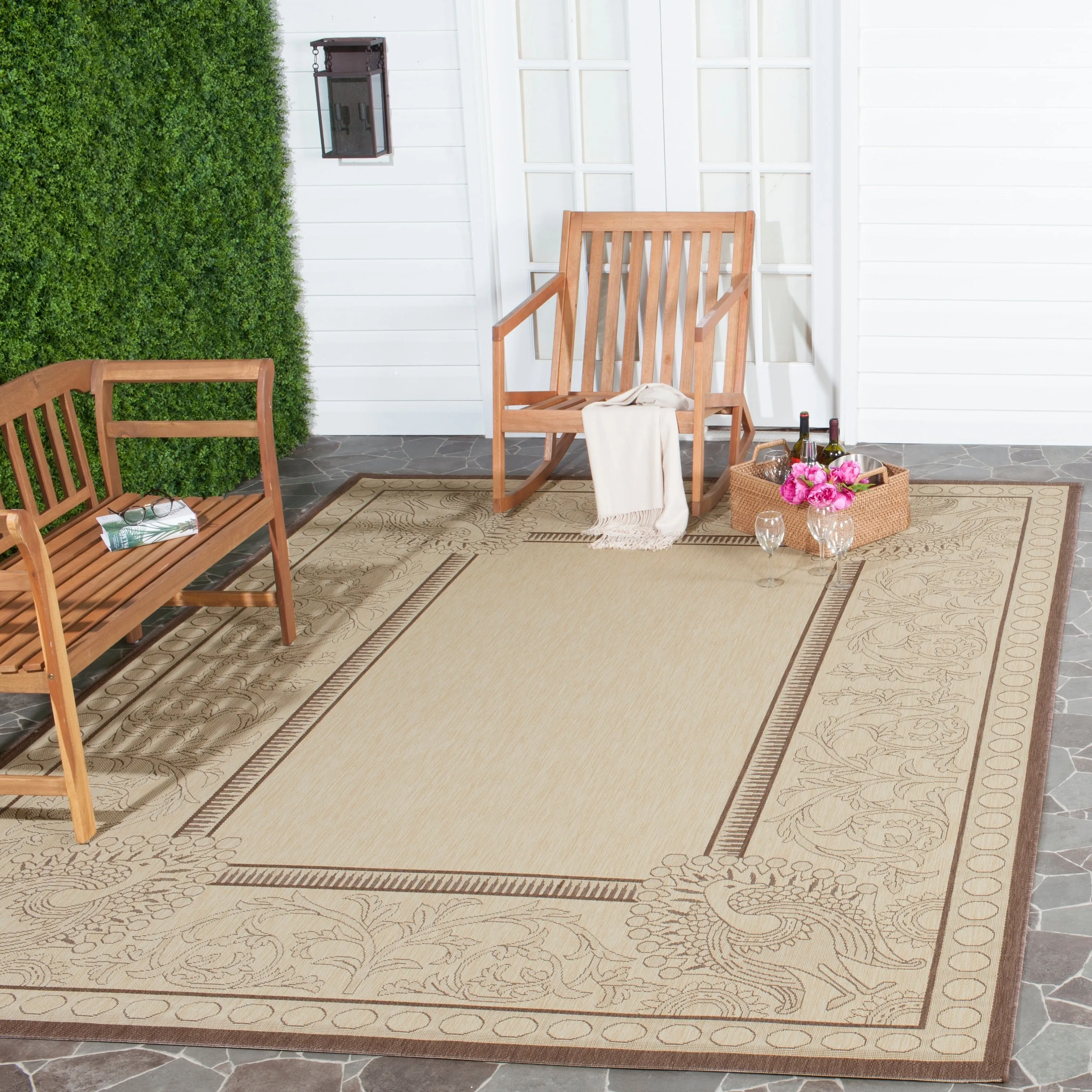 SAFAVIEH Courtyard Kitija Indoor/ Outdoor Waterproof Patio Backyard Rug