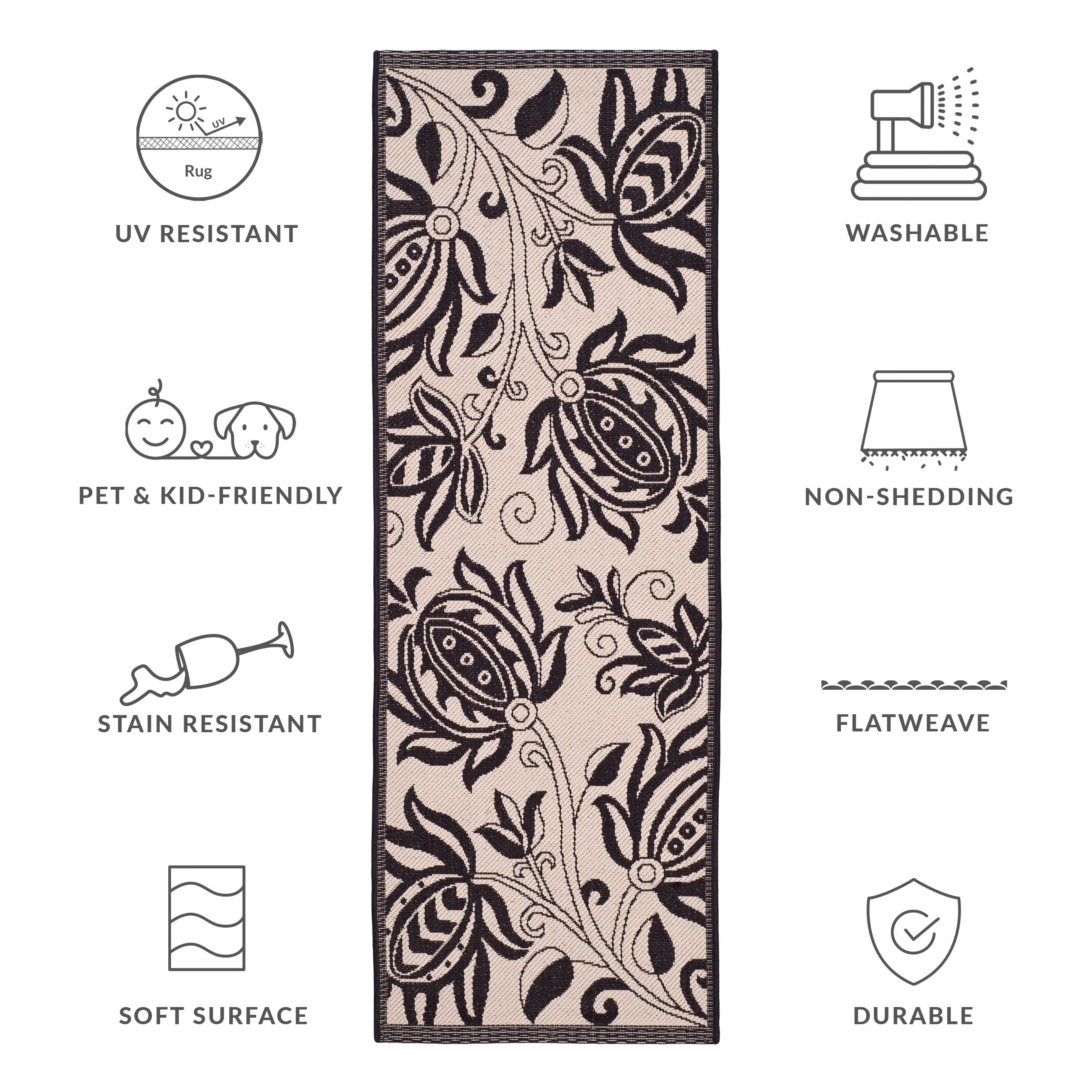 SAFAVIEH Courtyard Nasima Indoor/ Outdoor Patio Backyard Rug