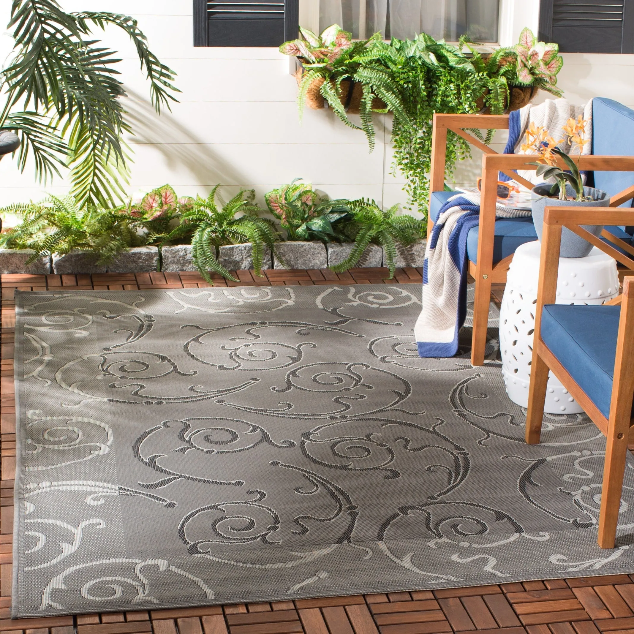 SAFAVIEH Courtyard Orazia Indoor/ Outdoor Waterproof Patio Backyard Rug