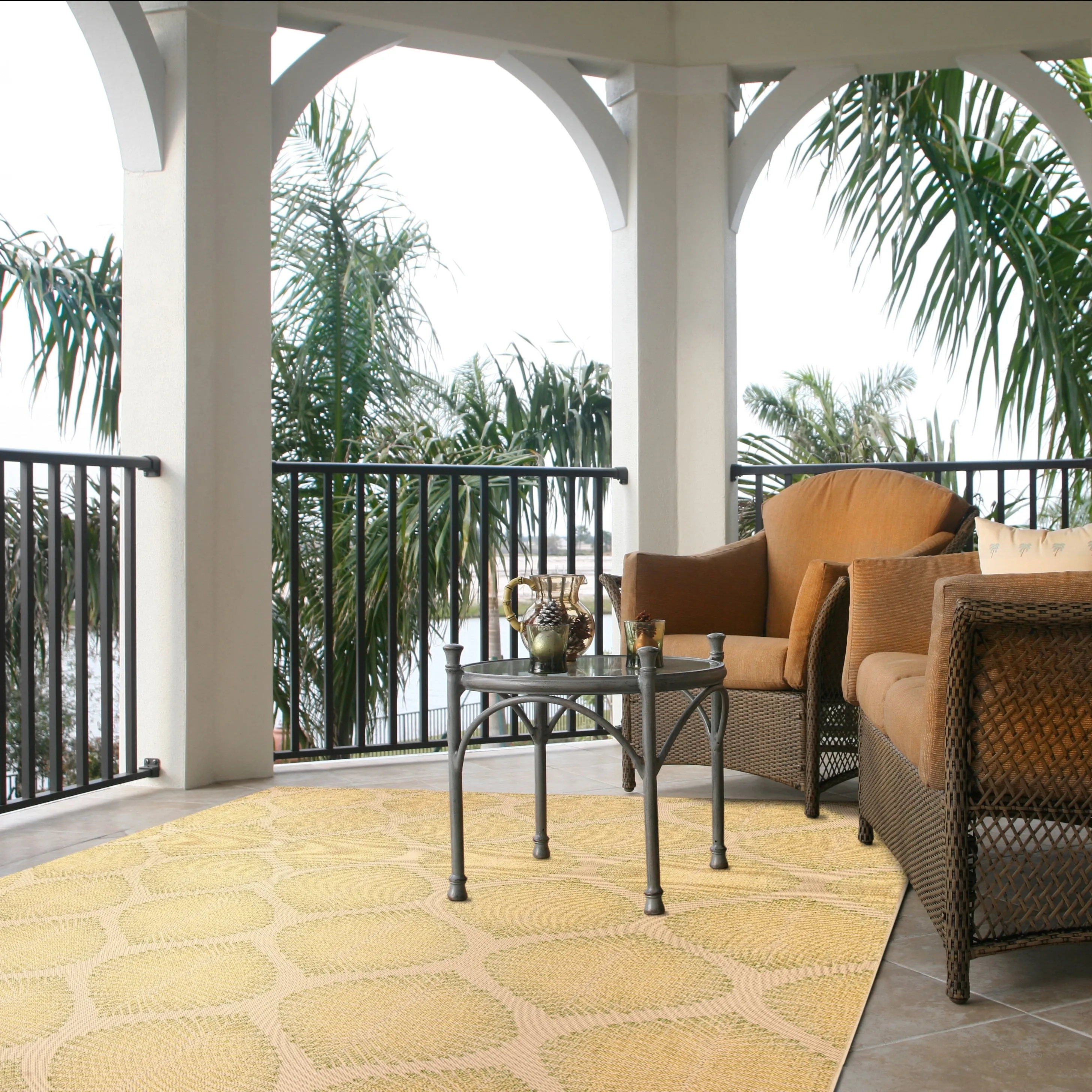 SAFAVIEH Courtyard Rasita Indoor/ Outdoor Waterproof Patio Backyard Rug
