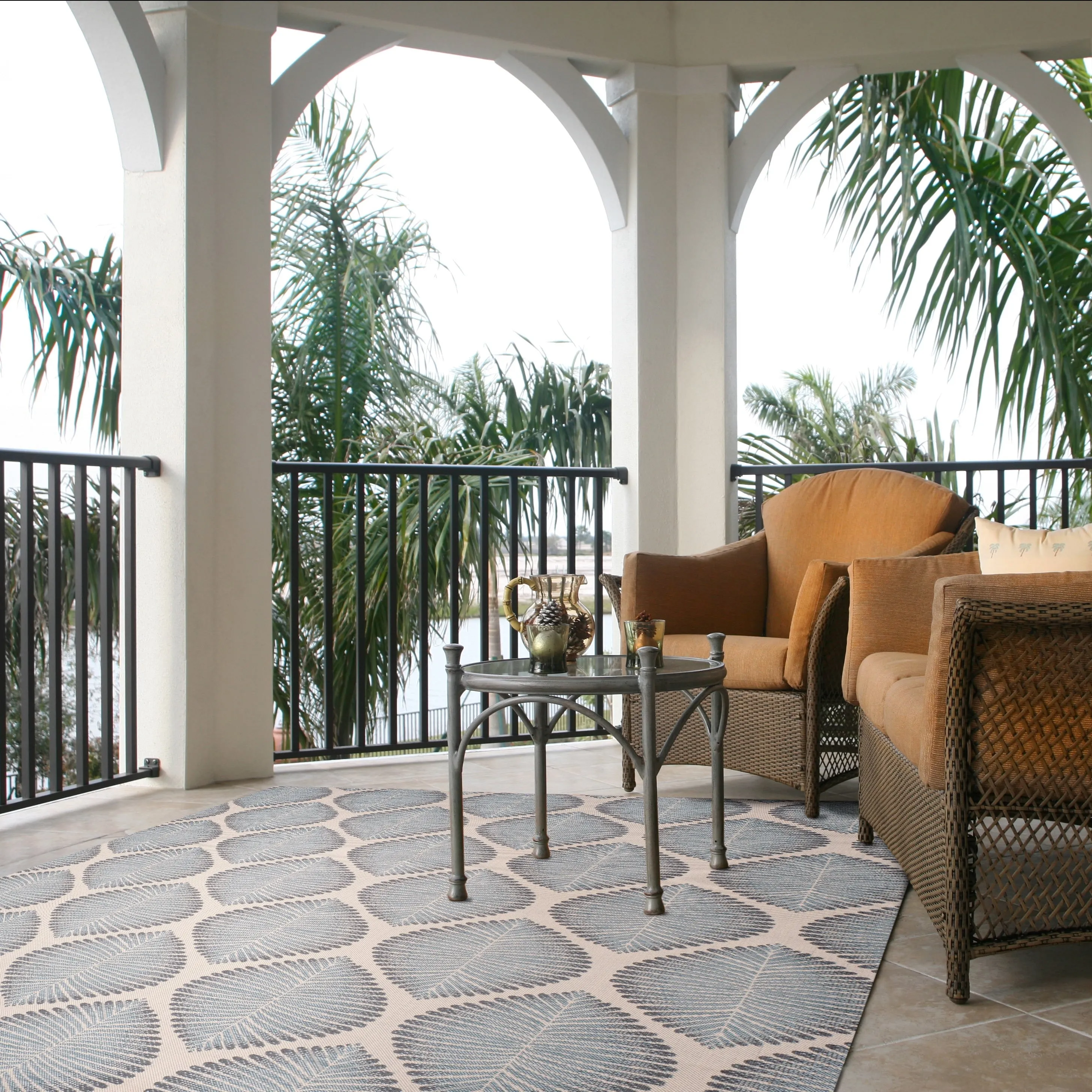 SAFAVIEH Courtyard Rasita Indoor/ Outdoor Waterproof Patio Backyard Rug