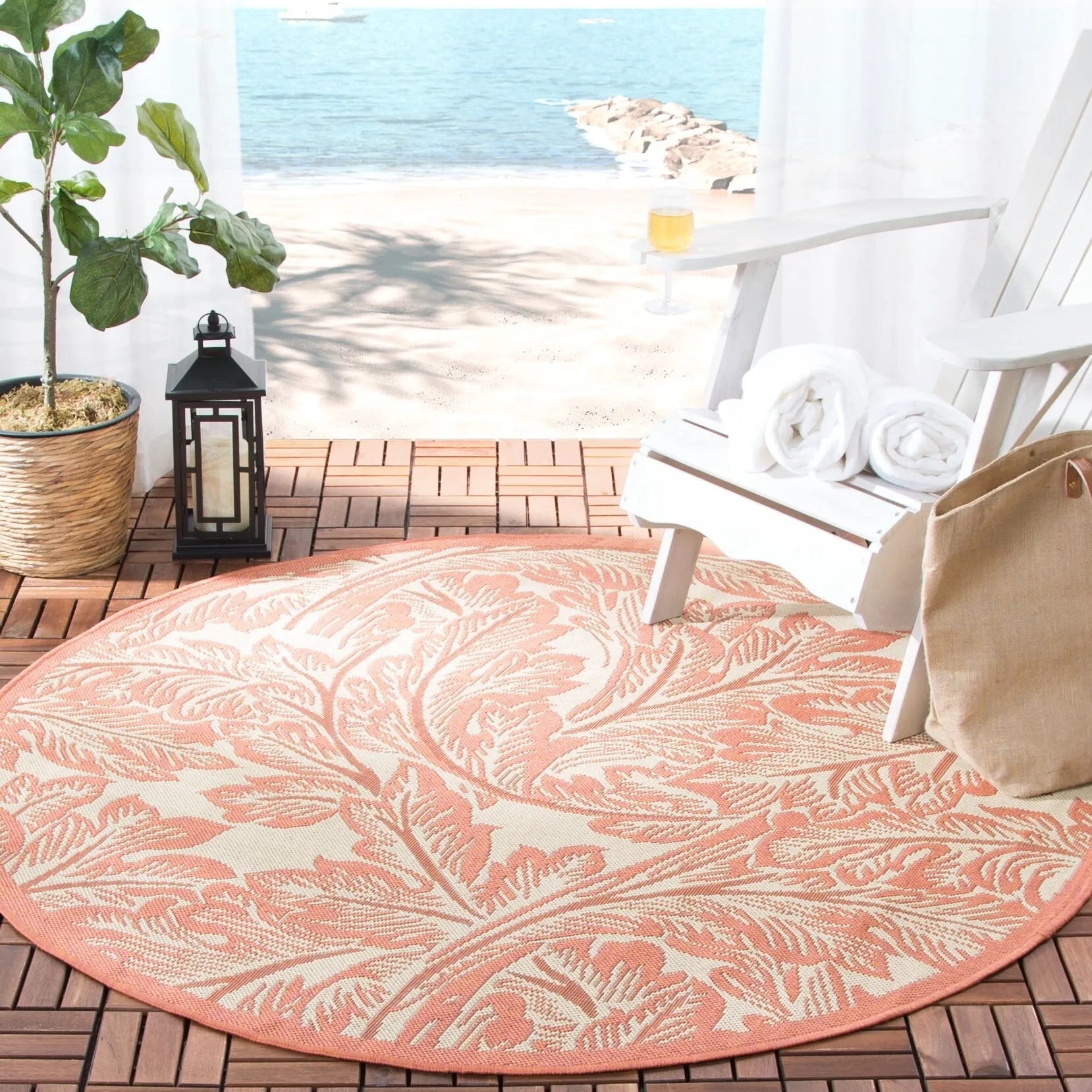 SAFAVIEH Courtyard Reineke Indoor/ Outdoor Waterproof Rug