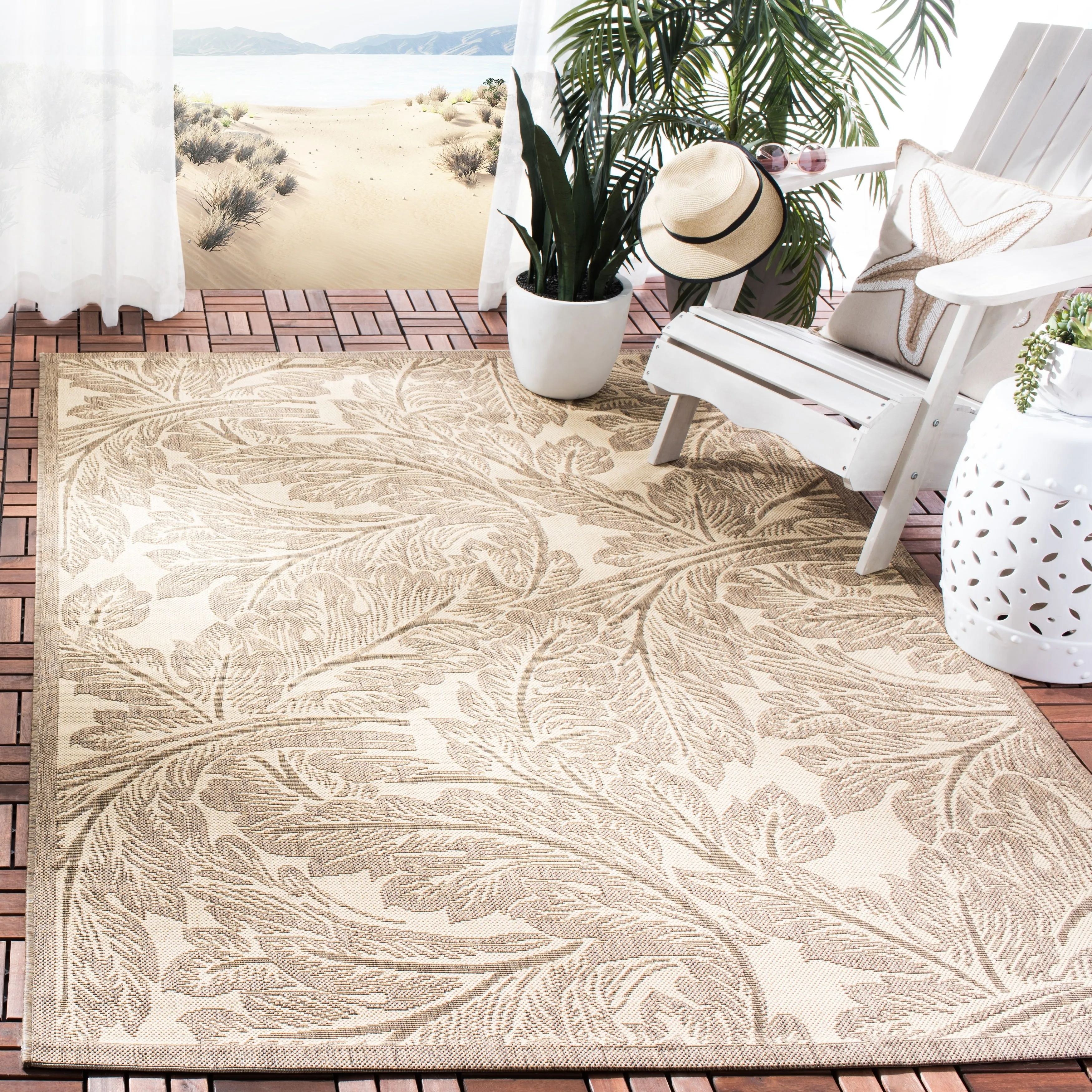 SAFAVIEH Courtyard Reineke Indoor/ Outdoor Waterproof Rug