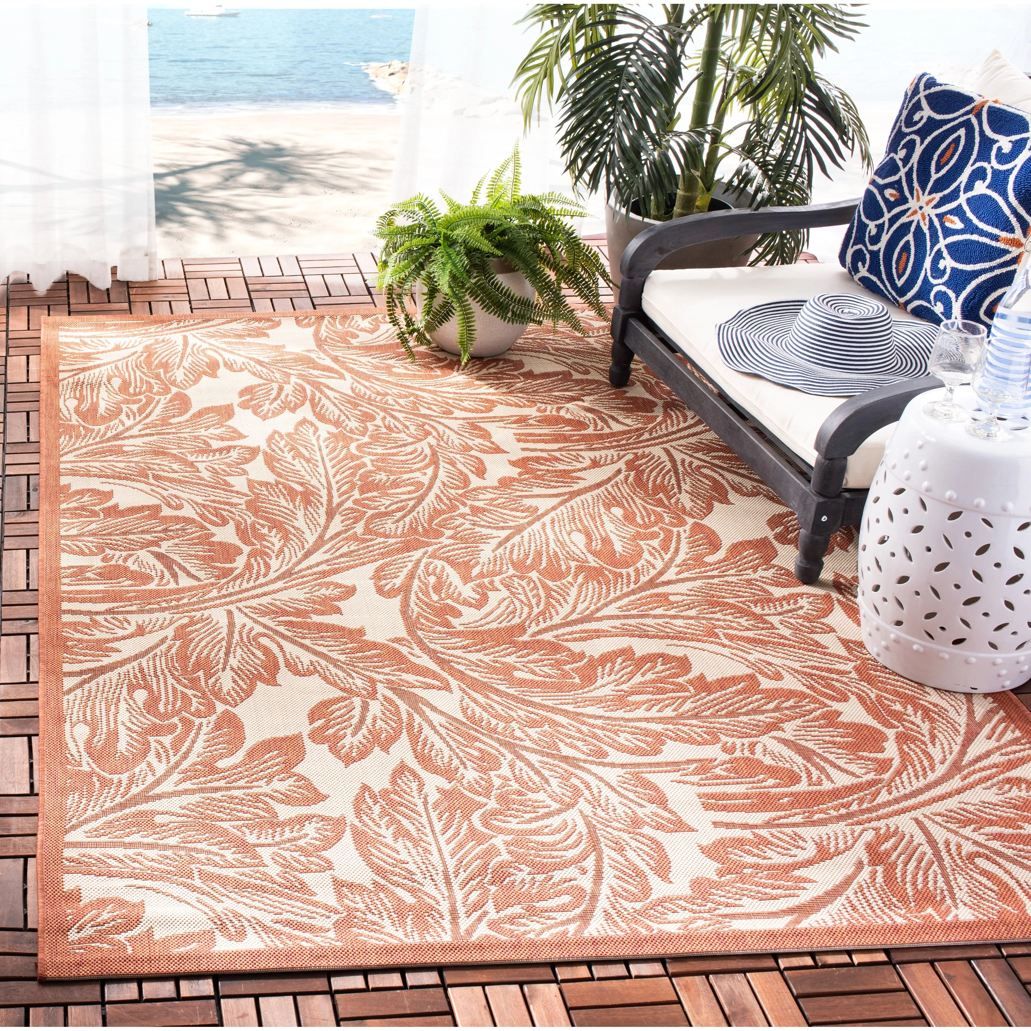 SAFAVIEH Courtyard Reineke Indoor/ Outdoor Waterproof Rug