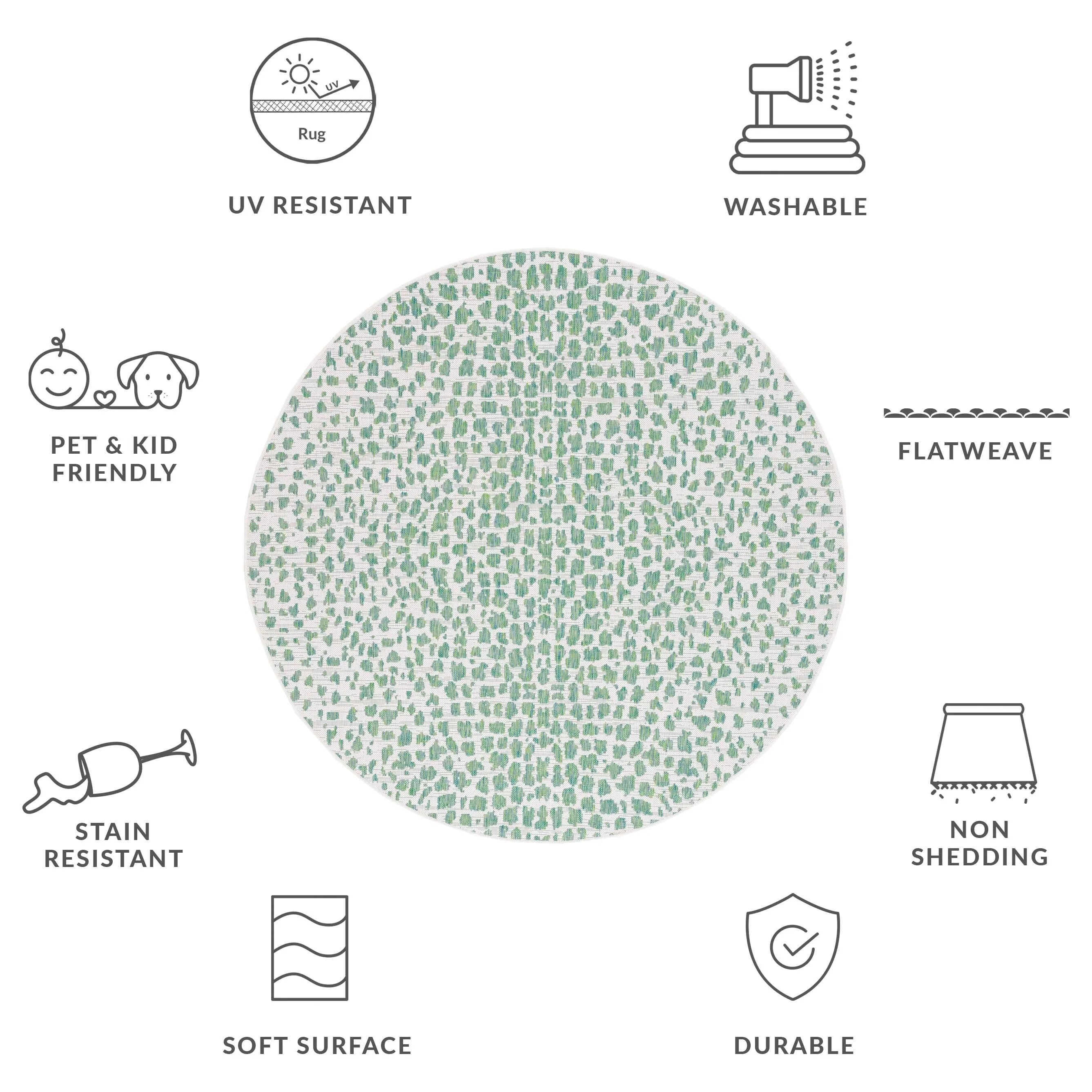 SAFAVIEH Courtyard Ruta Indoor/ Outdoor Waterproof Patio Backyard Rug