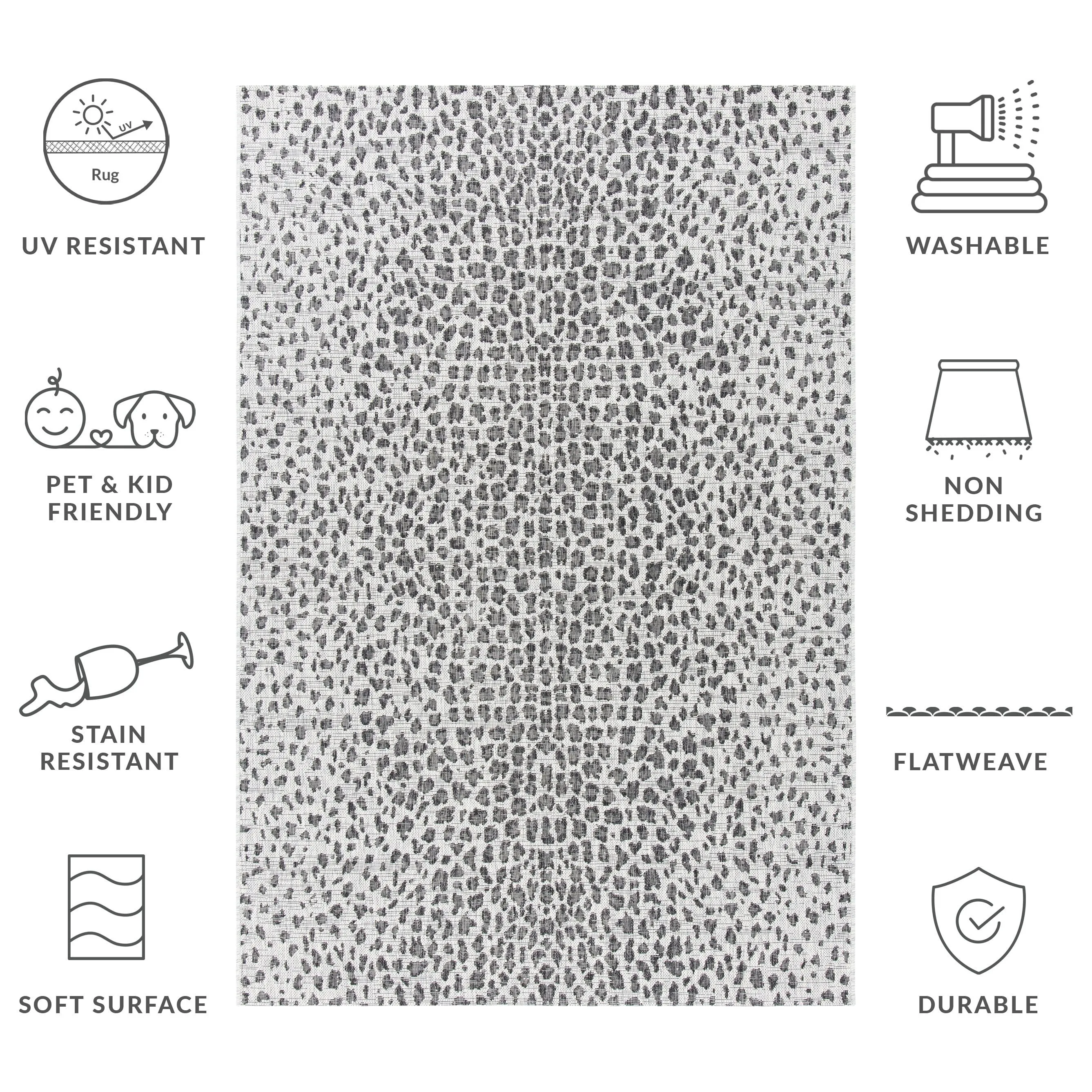 SAFAVIEH Courtyard Ruta Indoor/ Outdoor Waterproof Patio Backyard Rug
