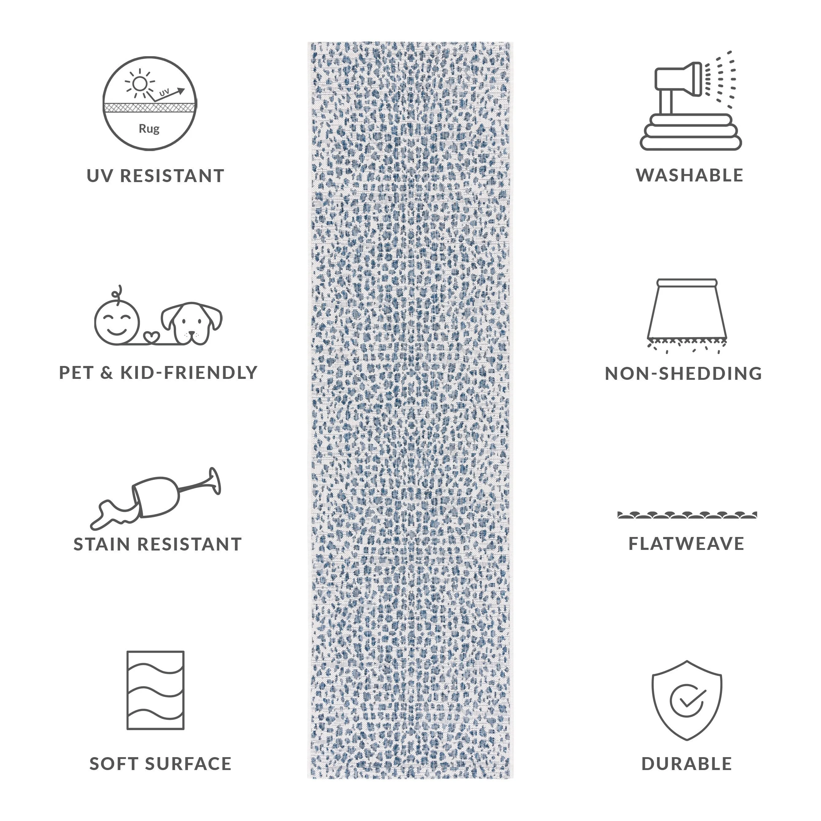 SAFAVIEH Courtyard Ruta Indoor/ Outdoor Waterproof Patio Backyard Rug