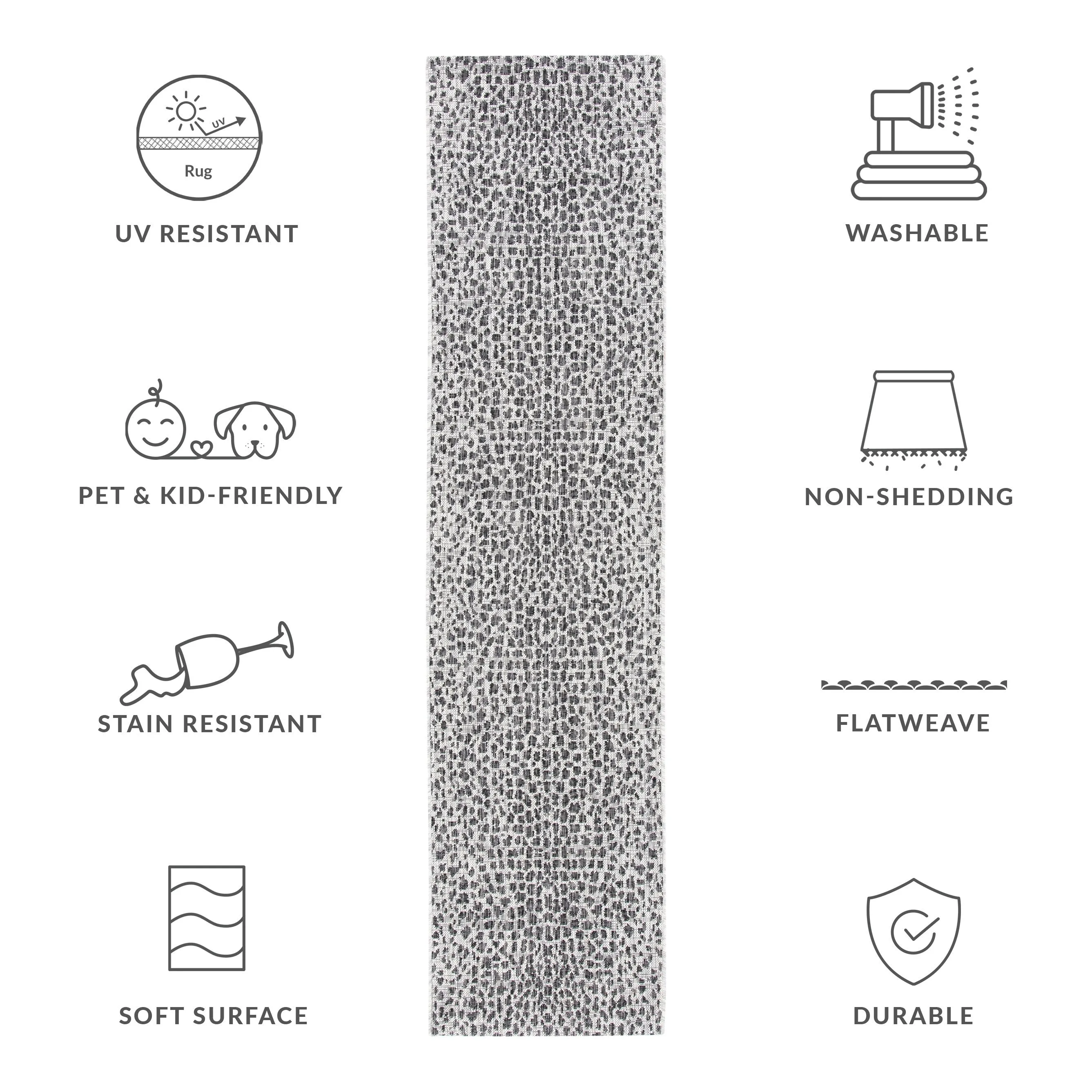 SAFAVIEH Courtyard Ruta Indoor/ Outdoor Waterproof Patio Backyard Rug