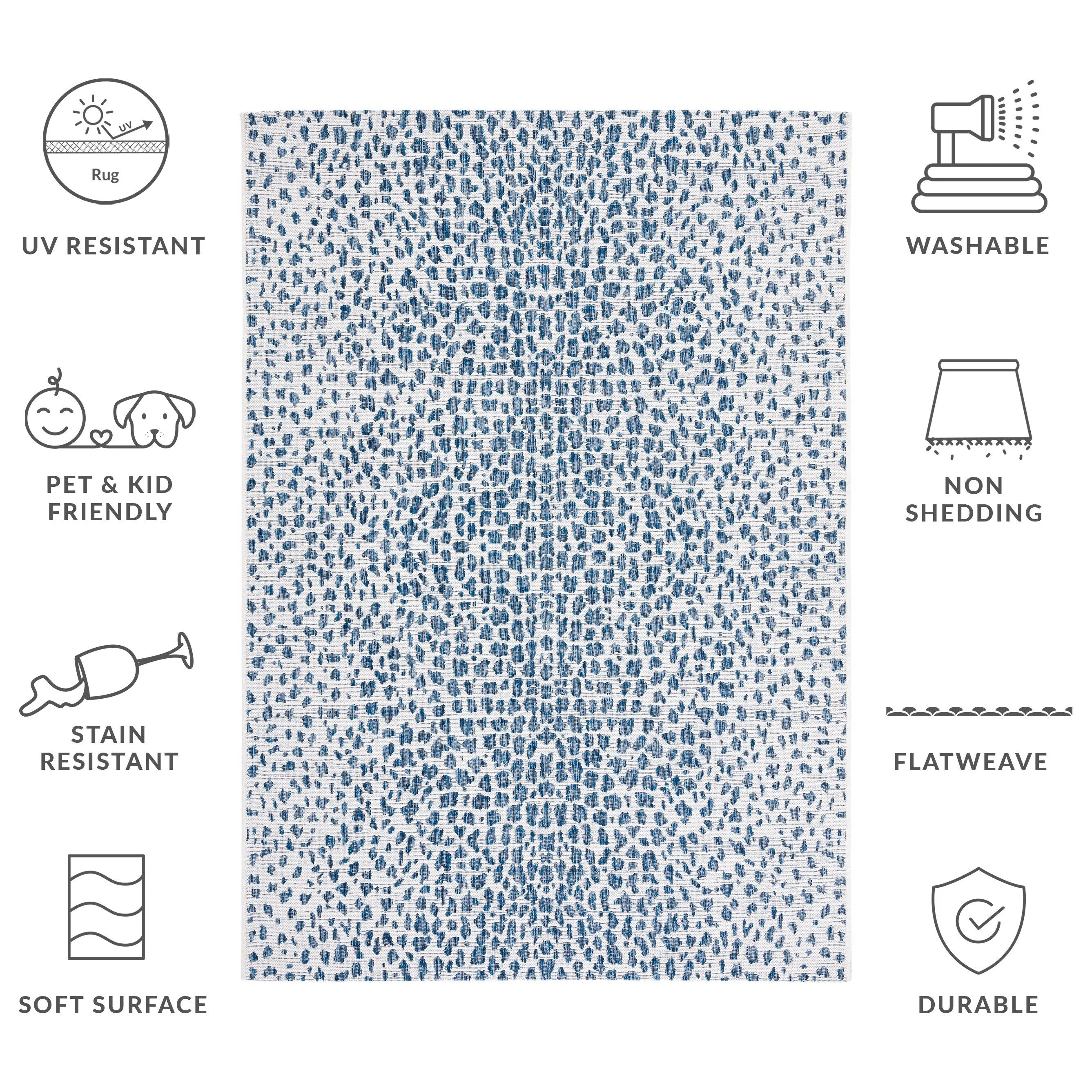 SAFAVIEH Courtyard Ruta Indoor/ Outdoor Waterproof Patio Backyard Rug