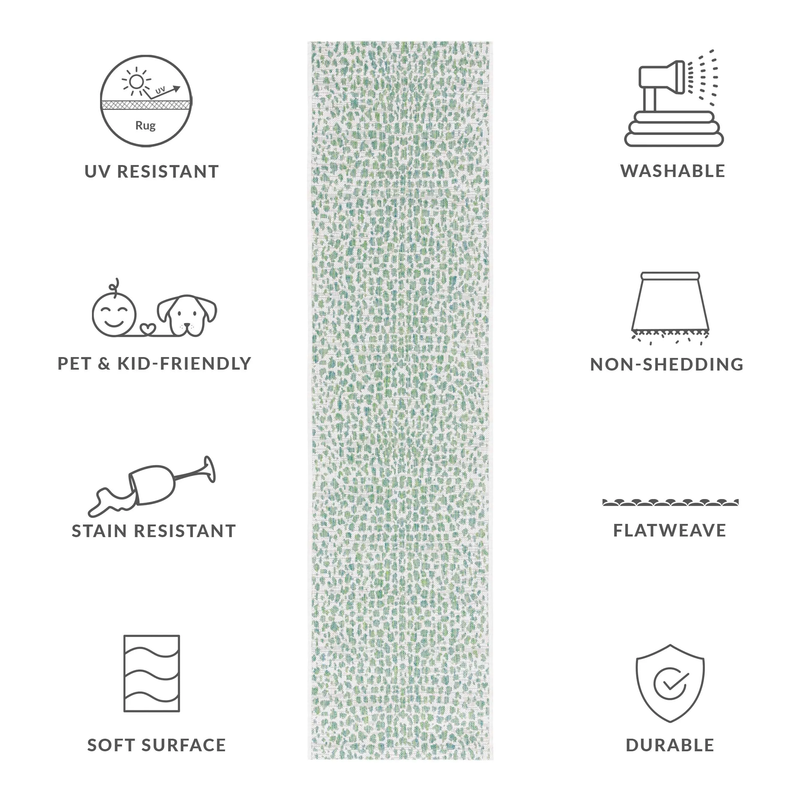SAFAVIEH Courtyard Ruta Indoor/ Outdoor Waterproof Patio Backyard Rug
