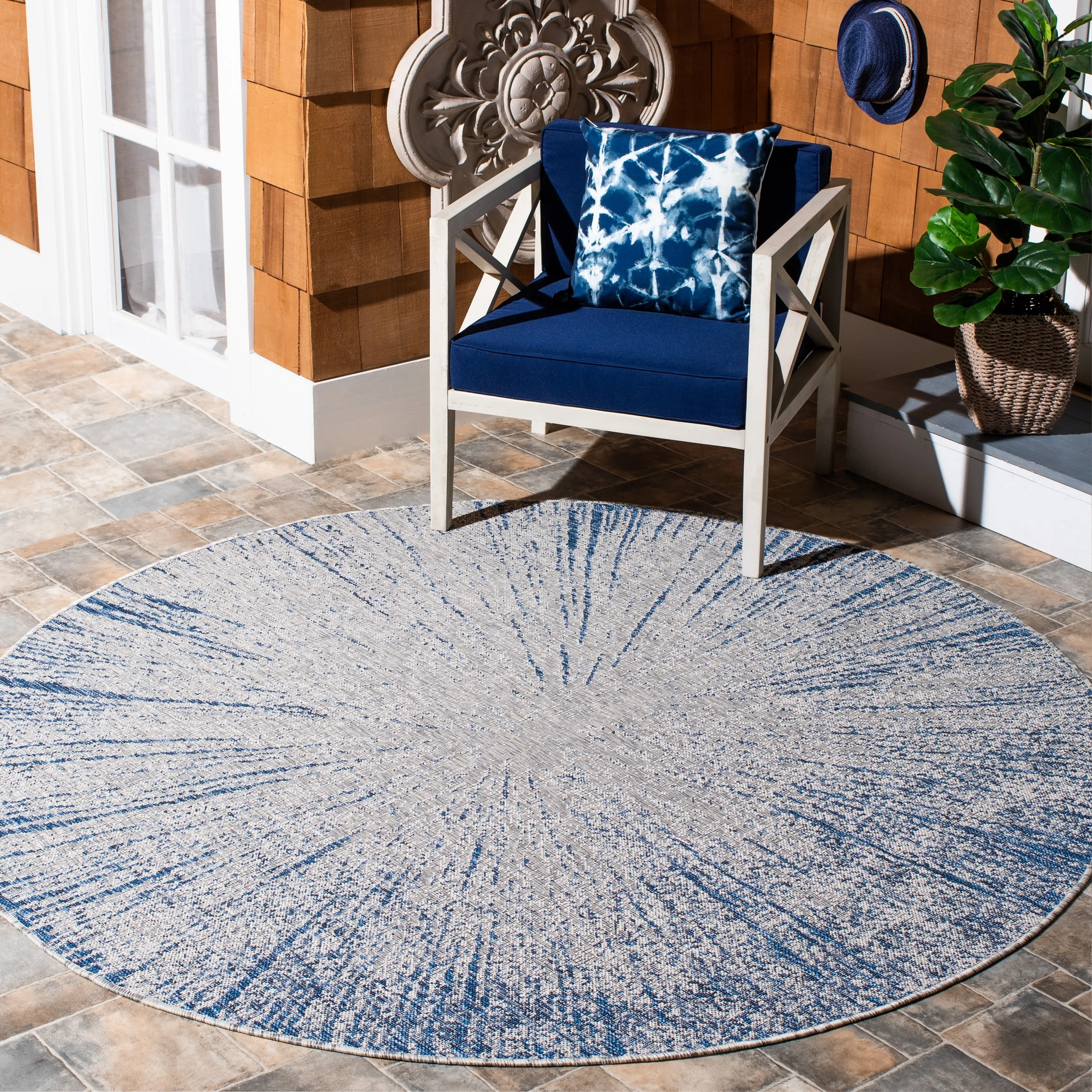 SAFAVIEH Courtyard Sabaha Indoor/Outdoor Waterproof Patio Backyard Rug