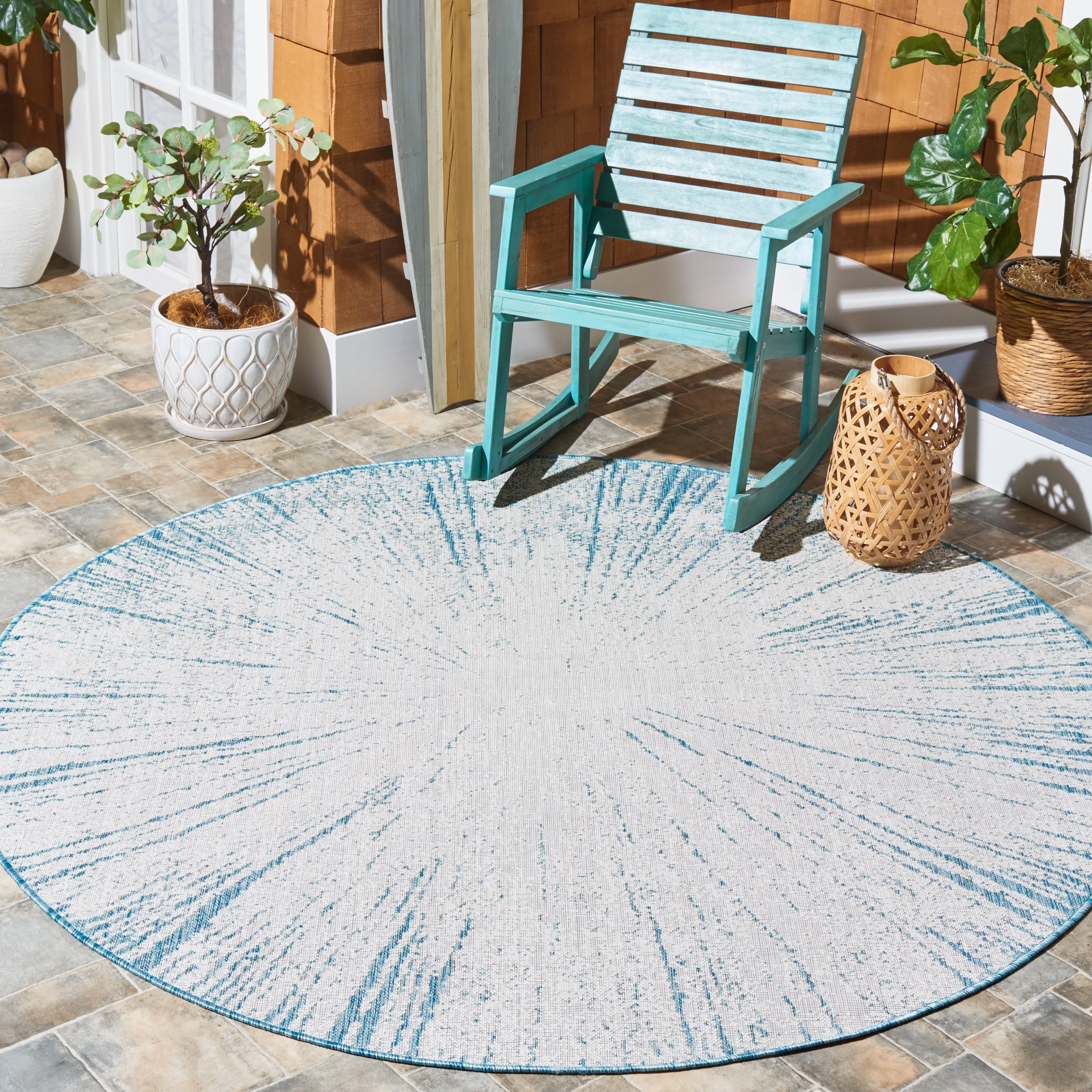 SAFAVIEH Courtyard Sabaha Indoor/Outdoor Waterproof Patio Backyard Rug
