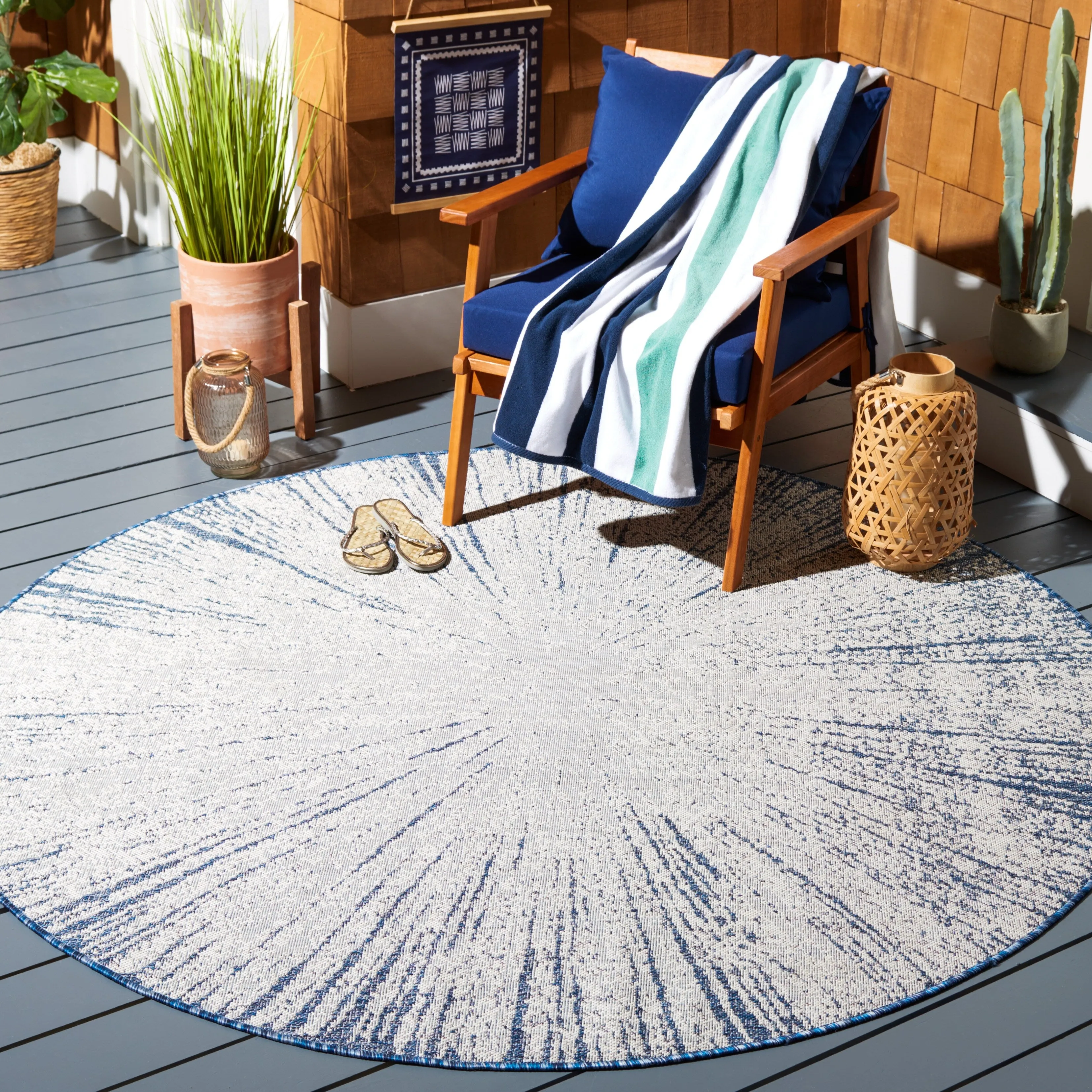 SAFAVIEH Courtyard Sabaha Indoor/Outdoor Waterproof Patio Backyard Rug