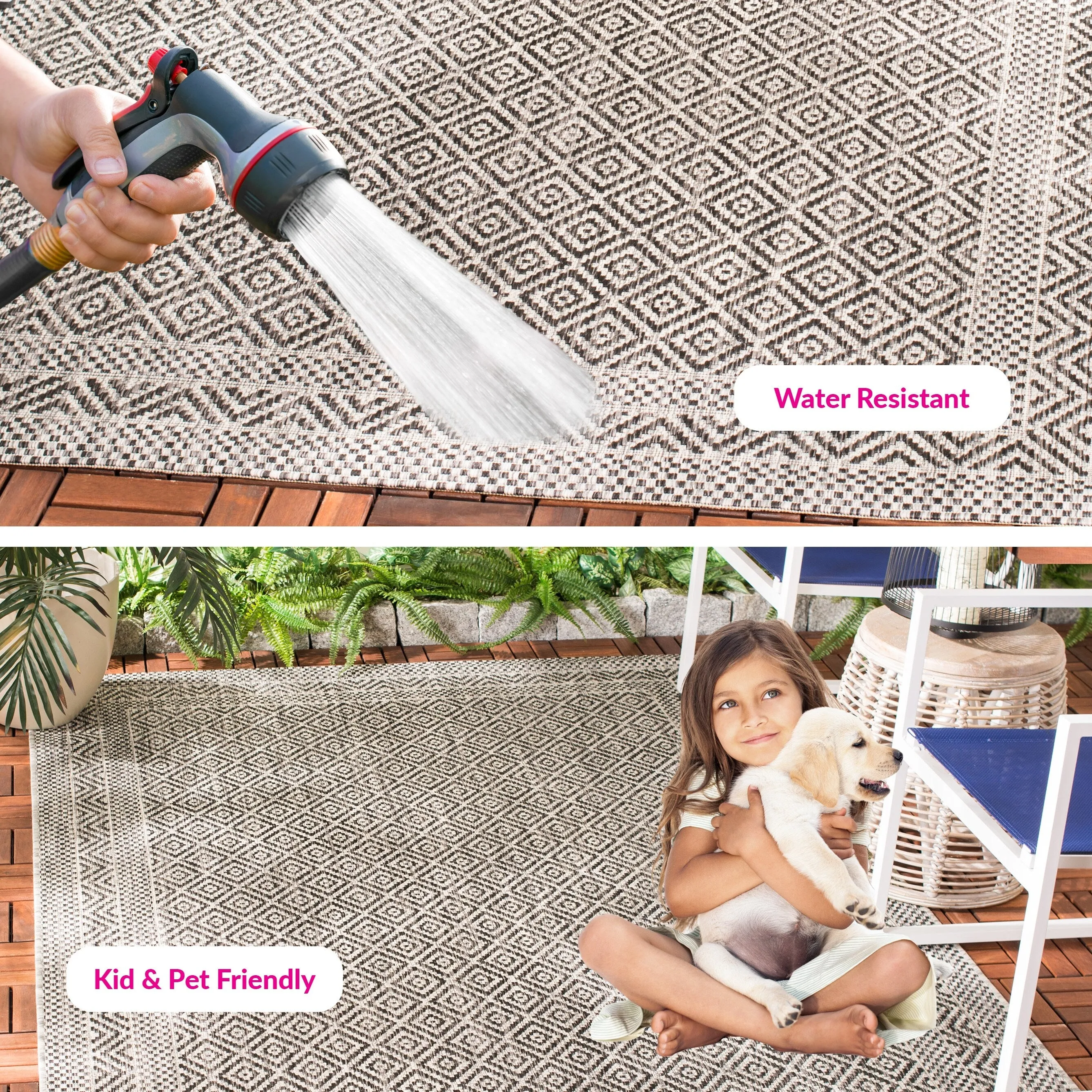 SAFAVIEH Courtyard Servane Indoor/ Outdoor Waterproof Patio Backyard Rug