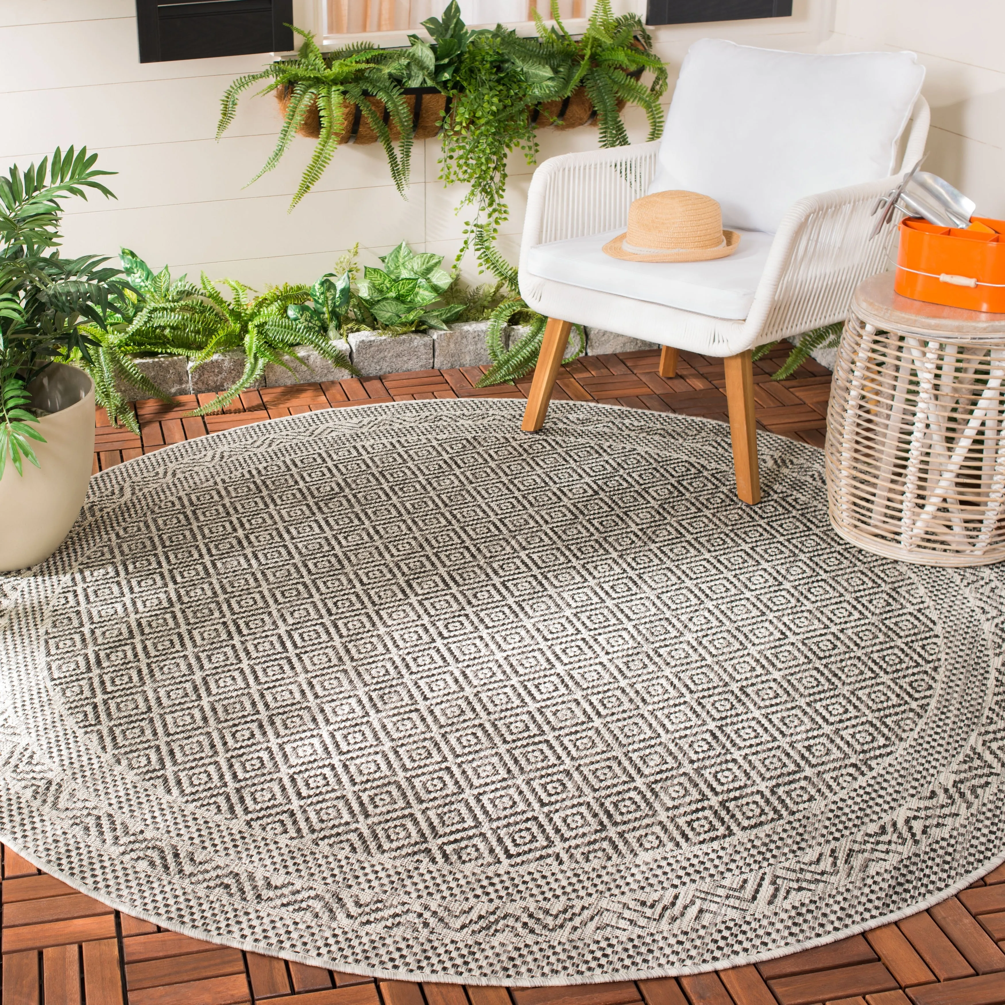 SAFAVIEH Courtyard Servane Indoor/ Outdoor Waterproof Patio Backyard Rug