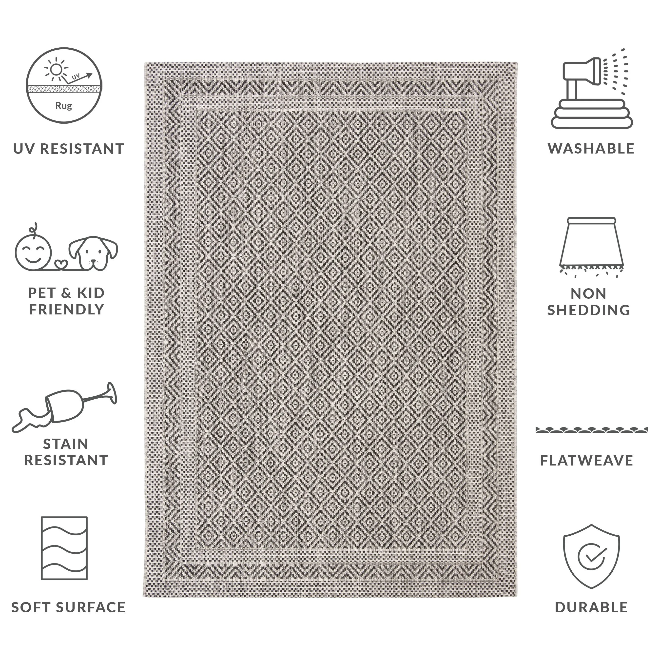SAFAVIEH Courtyard Servane Indoor/ Outdoor Waterproof Patio Backyard Rug