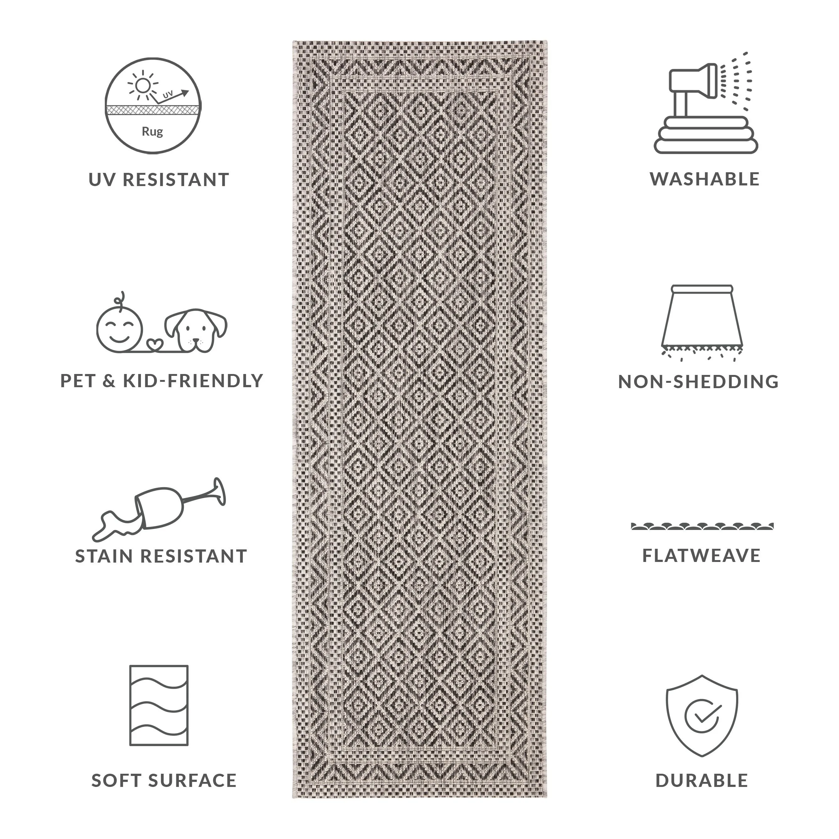 SAFAVIEH Courtyard Servane Indoor/ Outdoor Waterproof Patio Backyard Rug