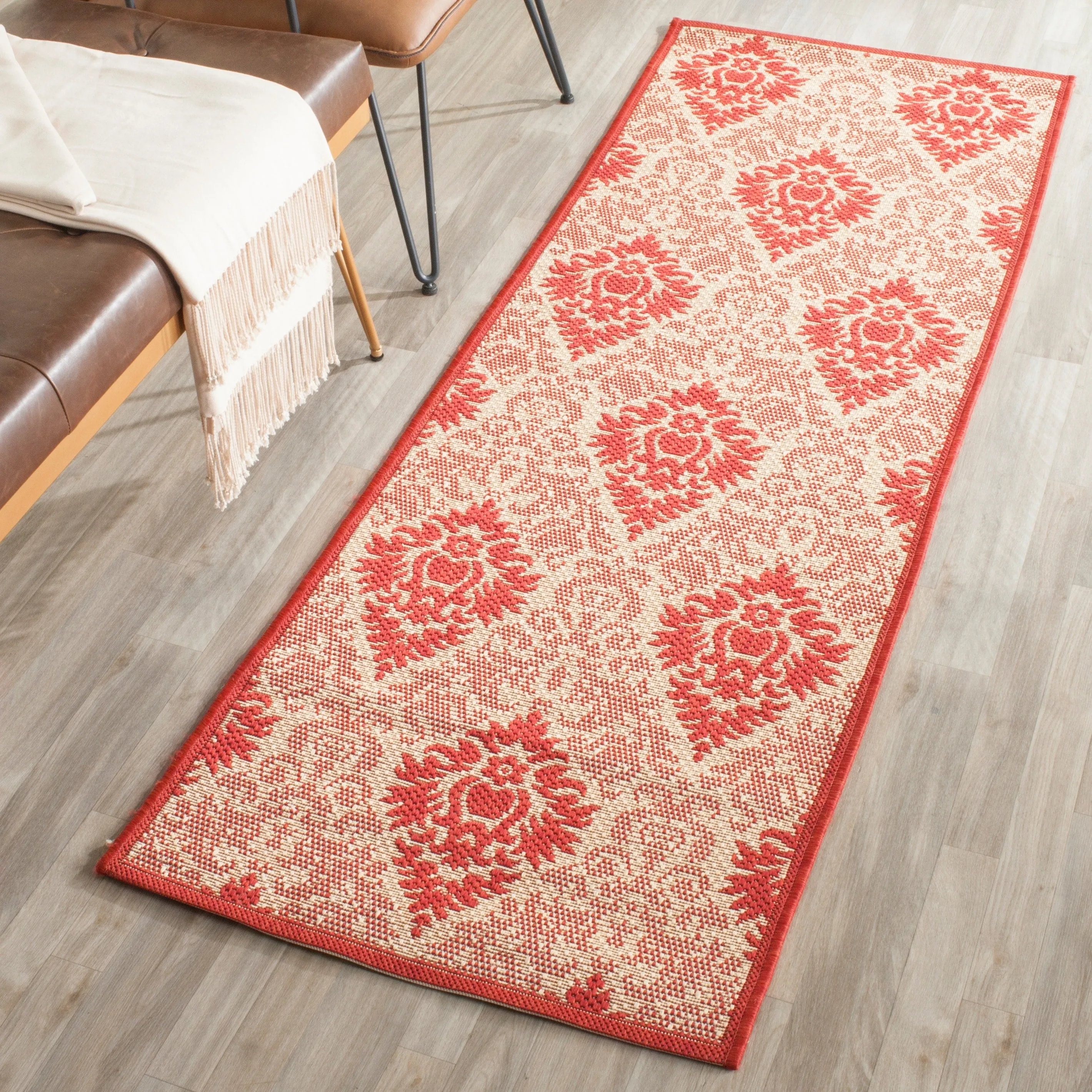 SAFAVIEH Courtyard Willene Boho Indoor/ Outdoor Waterproof Patio Backyard Rug