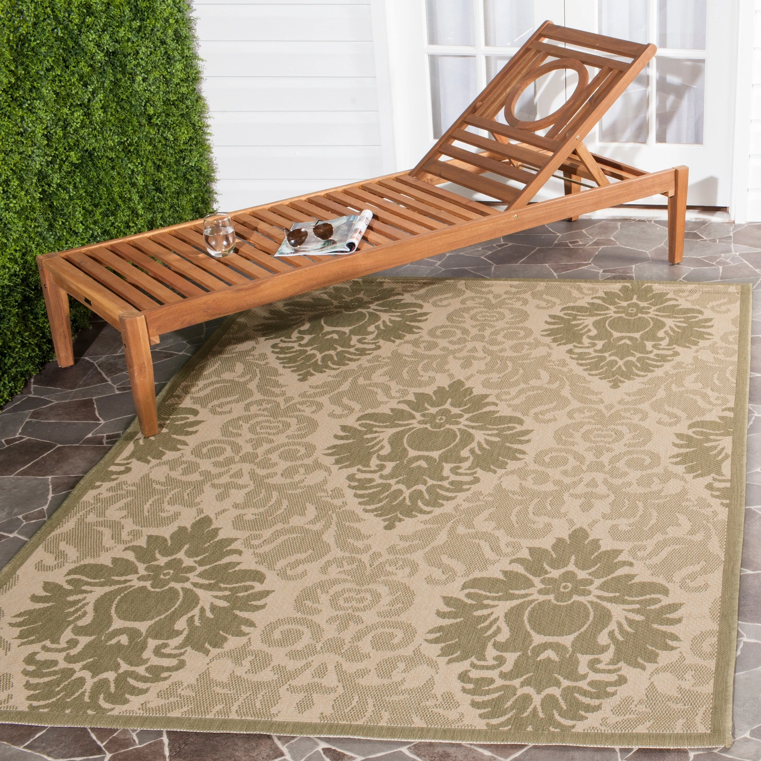 SAFAVIEH Courtyard Willene Boho Indoor/ Outdoor Waterproof Patio Backyard Rug