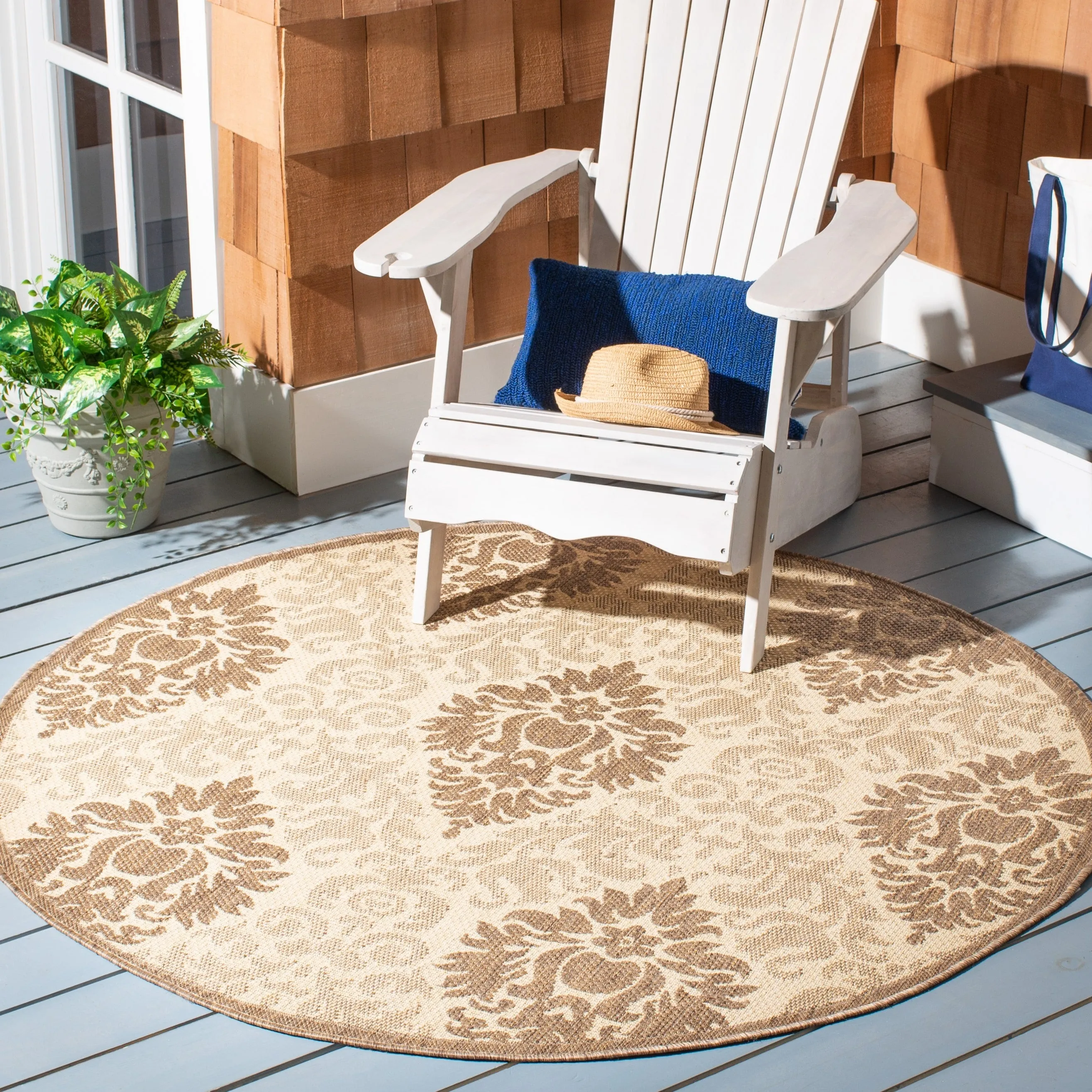 SAFAVIEH Courtyard Willene Boho Indoor/ Outdoor Waterproof Patio Backyard Rug