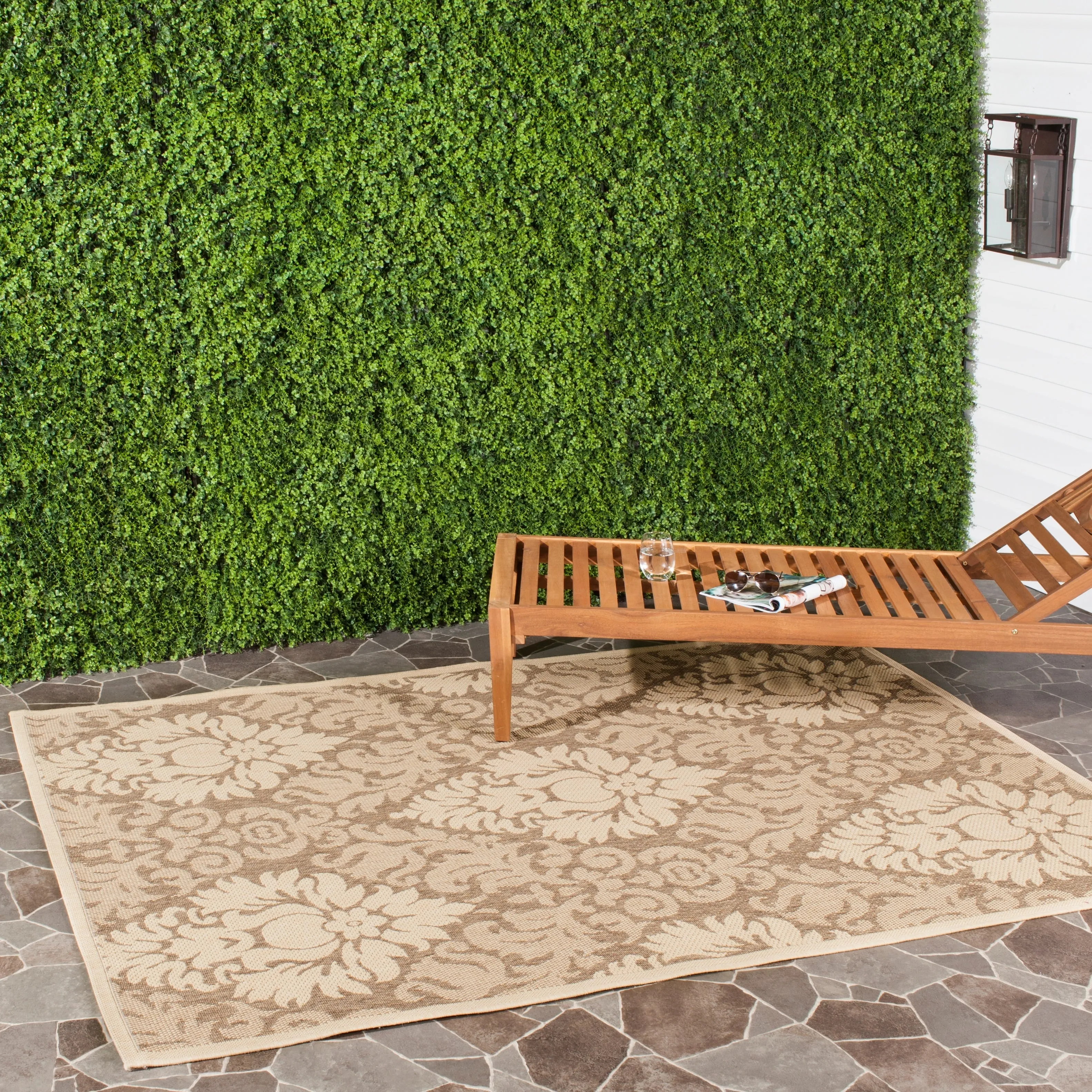 SAFAVIEH Courtyard Willene Boho Indoor/ Outdoor Waterproof Patio Backyard Rug