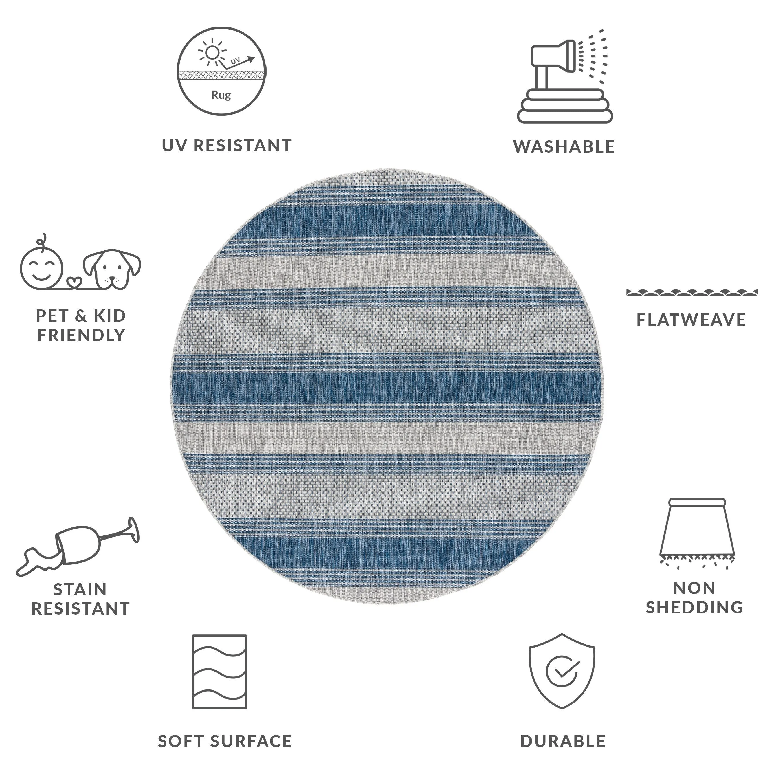SAFAVIEH Courtyard Zainea Indoor/ Outdoor Waterproof Patio Backyard Rug