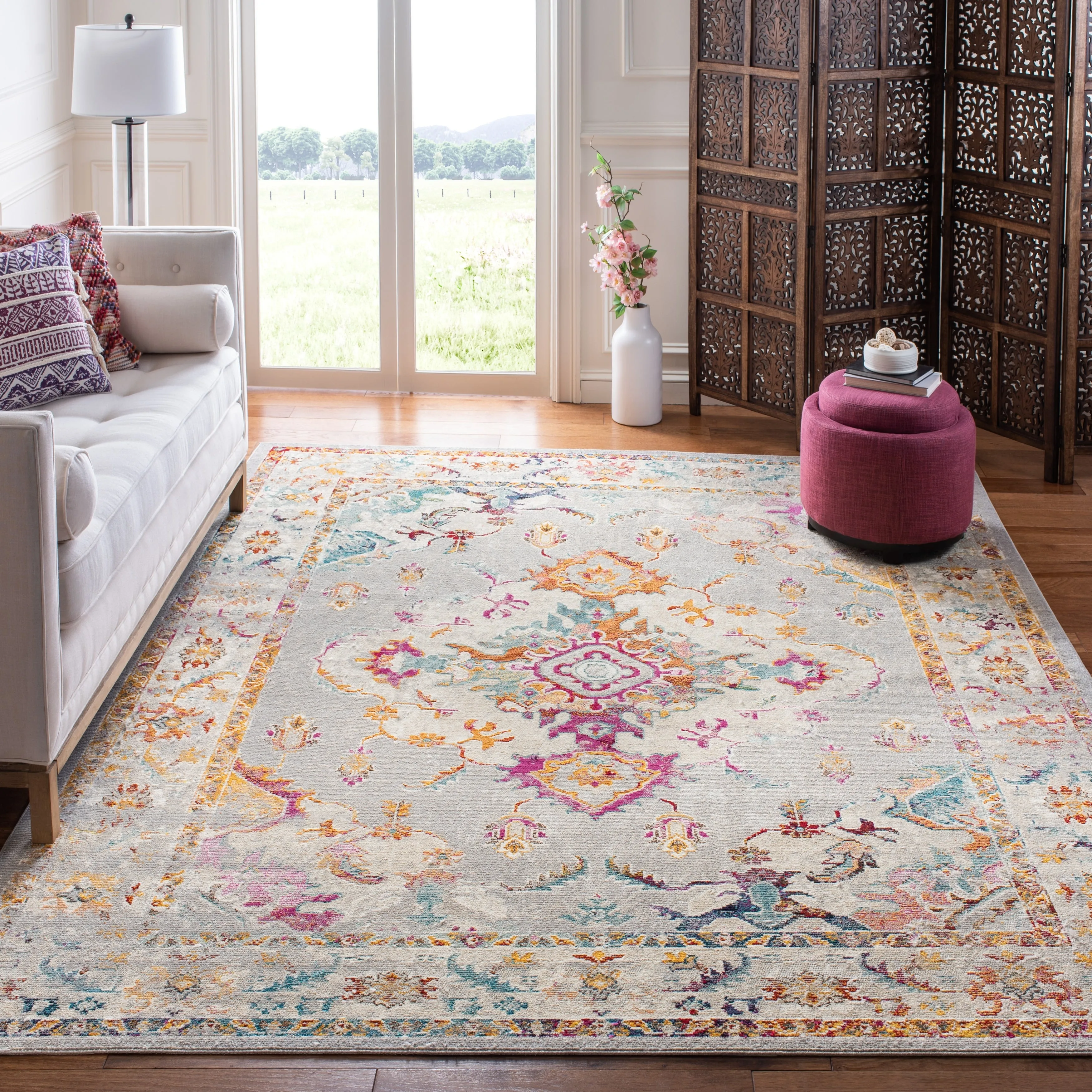 SAFAVIEH Crystal Pintea Vintage Boho Medallion Rug