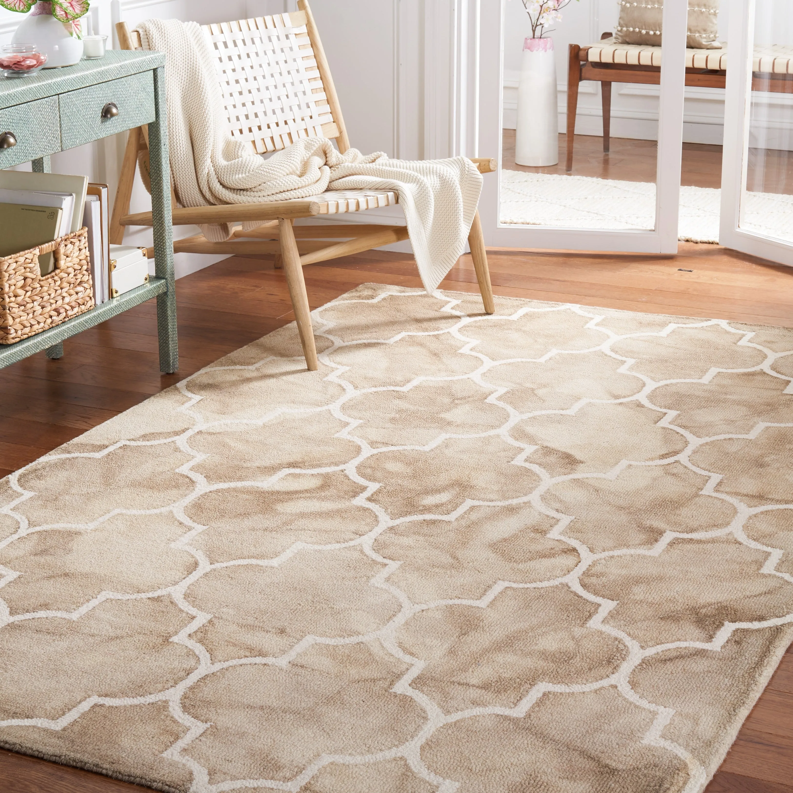 SAFAVIEH Dip Dye Anasthasie Hand-tufted Wool Geometric Area Rug
