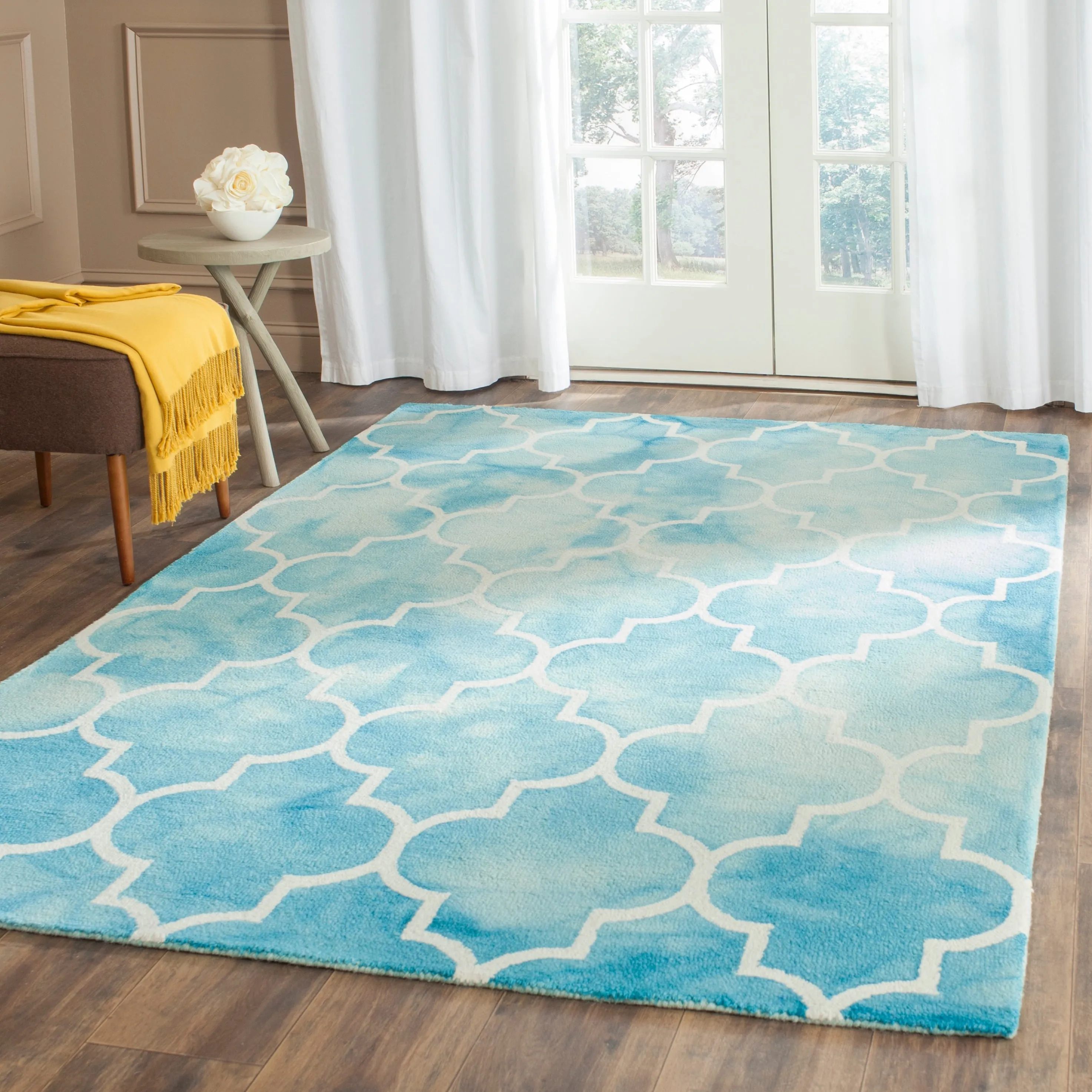 SAFAVIEH Dip Dye Anasthasie Hand-tufted Wool Geometric Area Rug