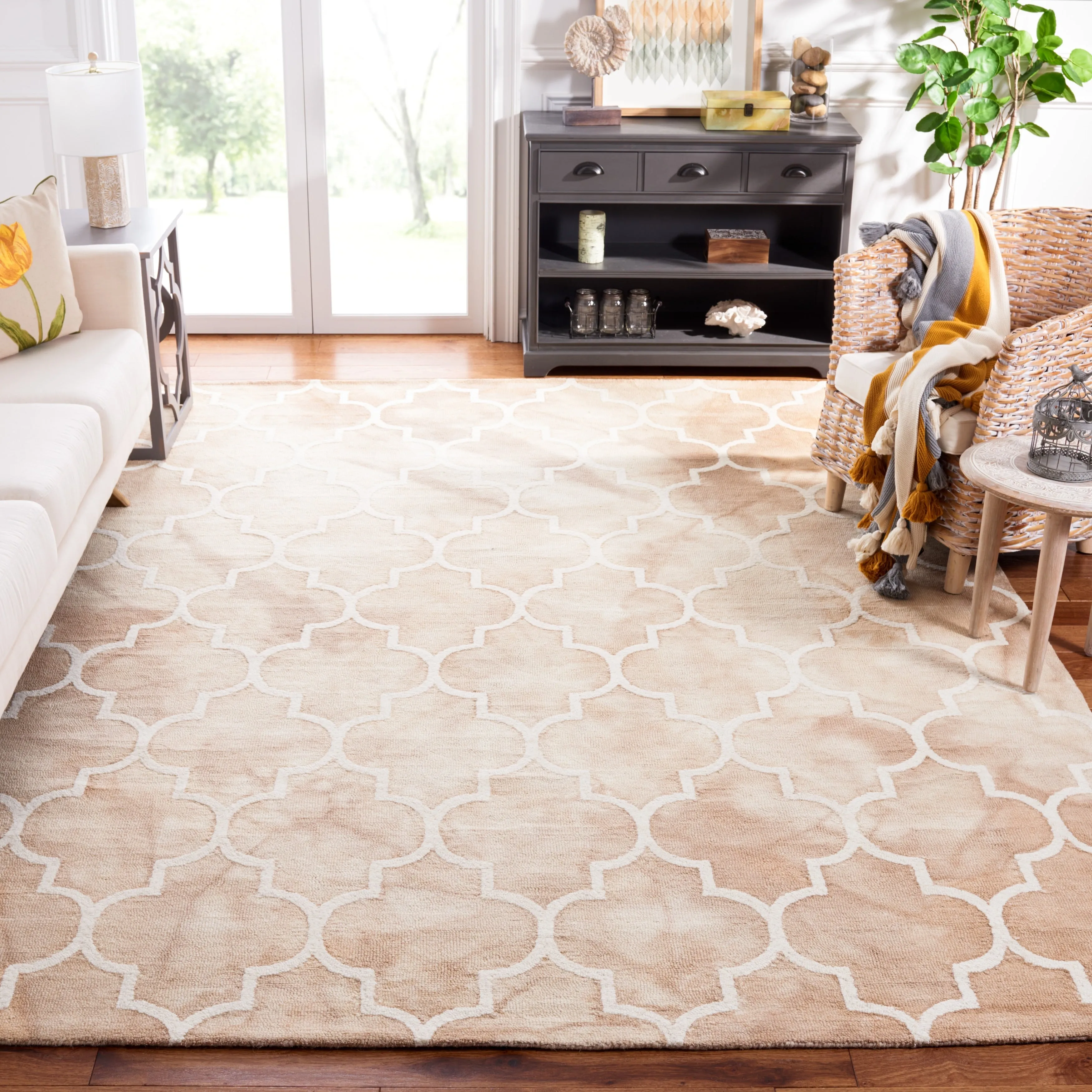 SAFAVIEH Dip Dye Anasthasie Hand-tufted Wool Geometric Area Rug