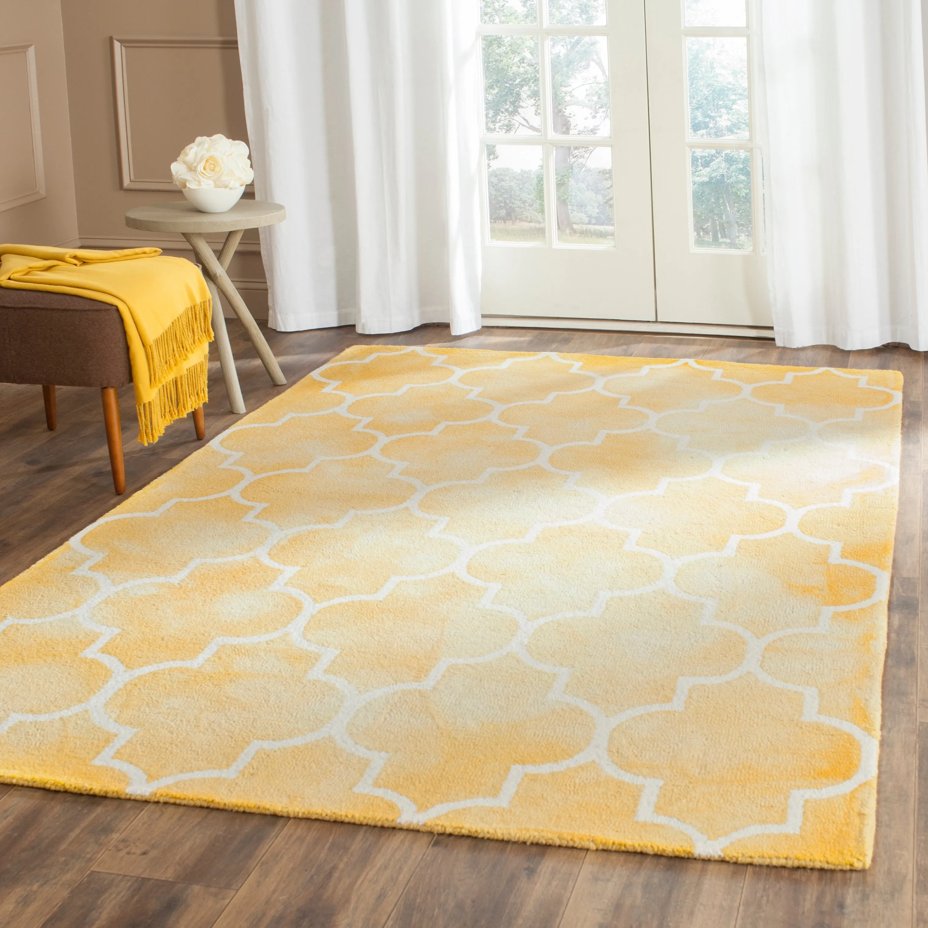 SAFAVIEH Dip Dye Anasthasie Hand-tufted Wool Geometric Area Rug