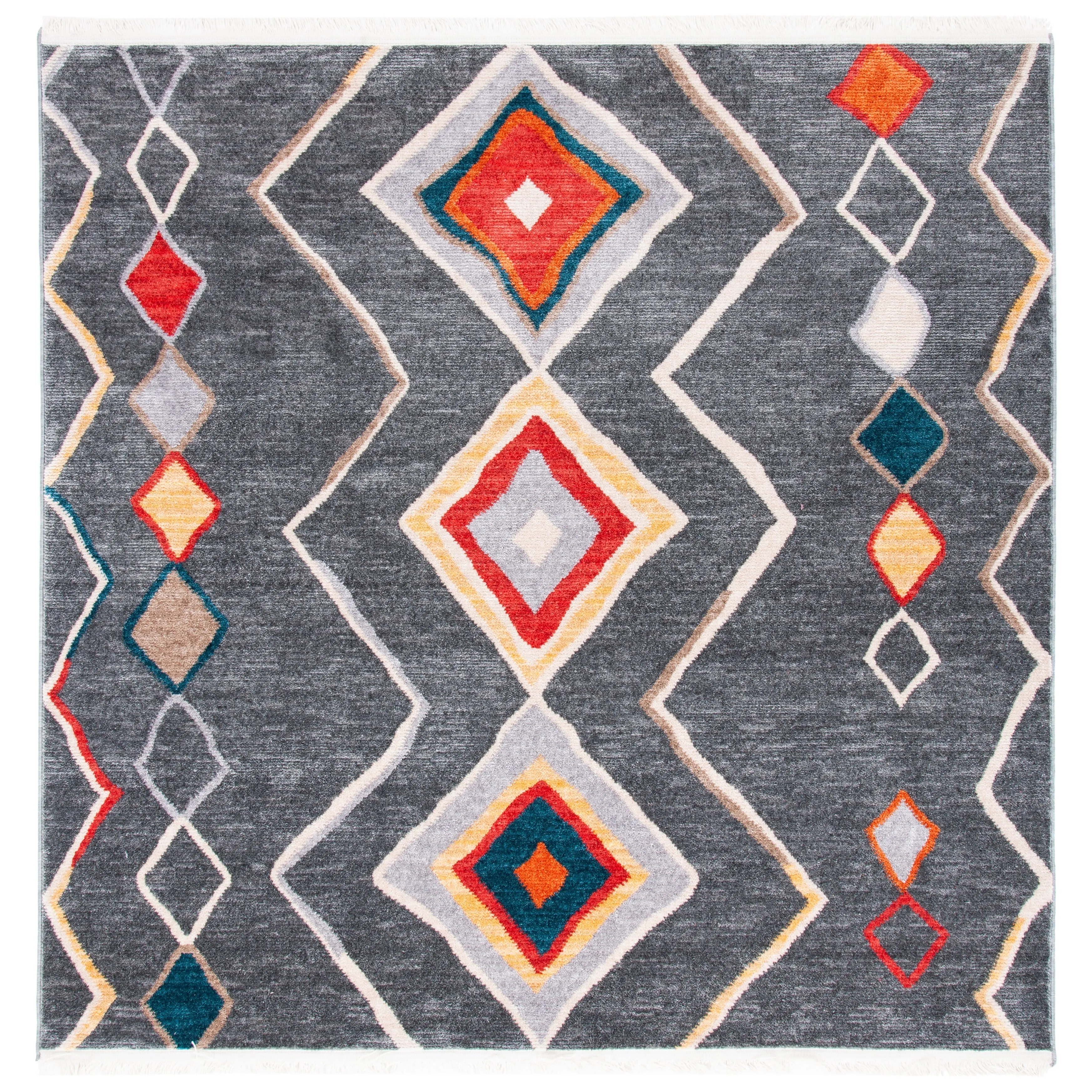 SAFAVIEH Farmhouse Kujtime Moroccan Boho Tassel Rug
