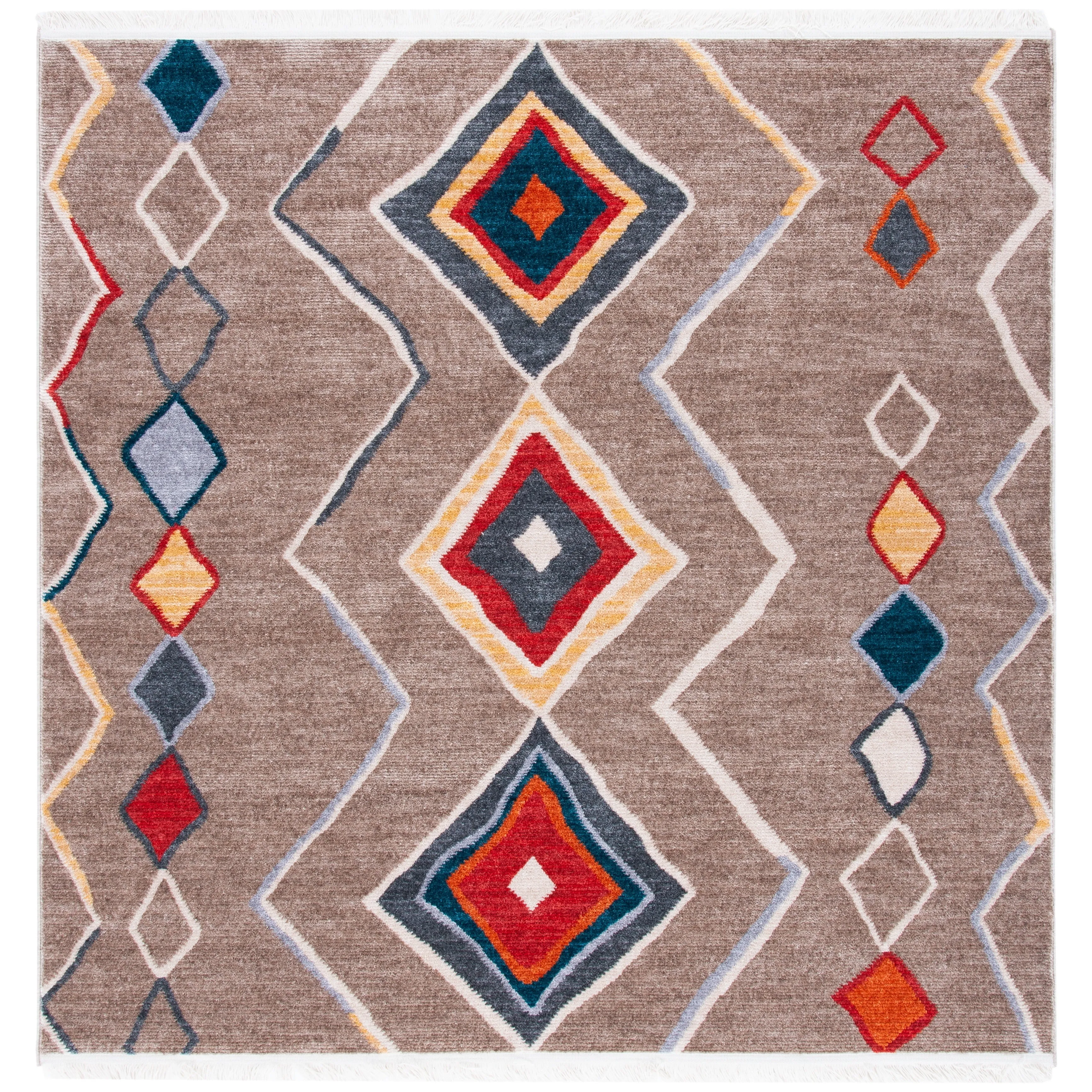 SAFAVIEH Farmhouse Kujtime Moroccan Boho Tassel Rug
