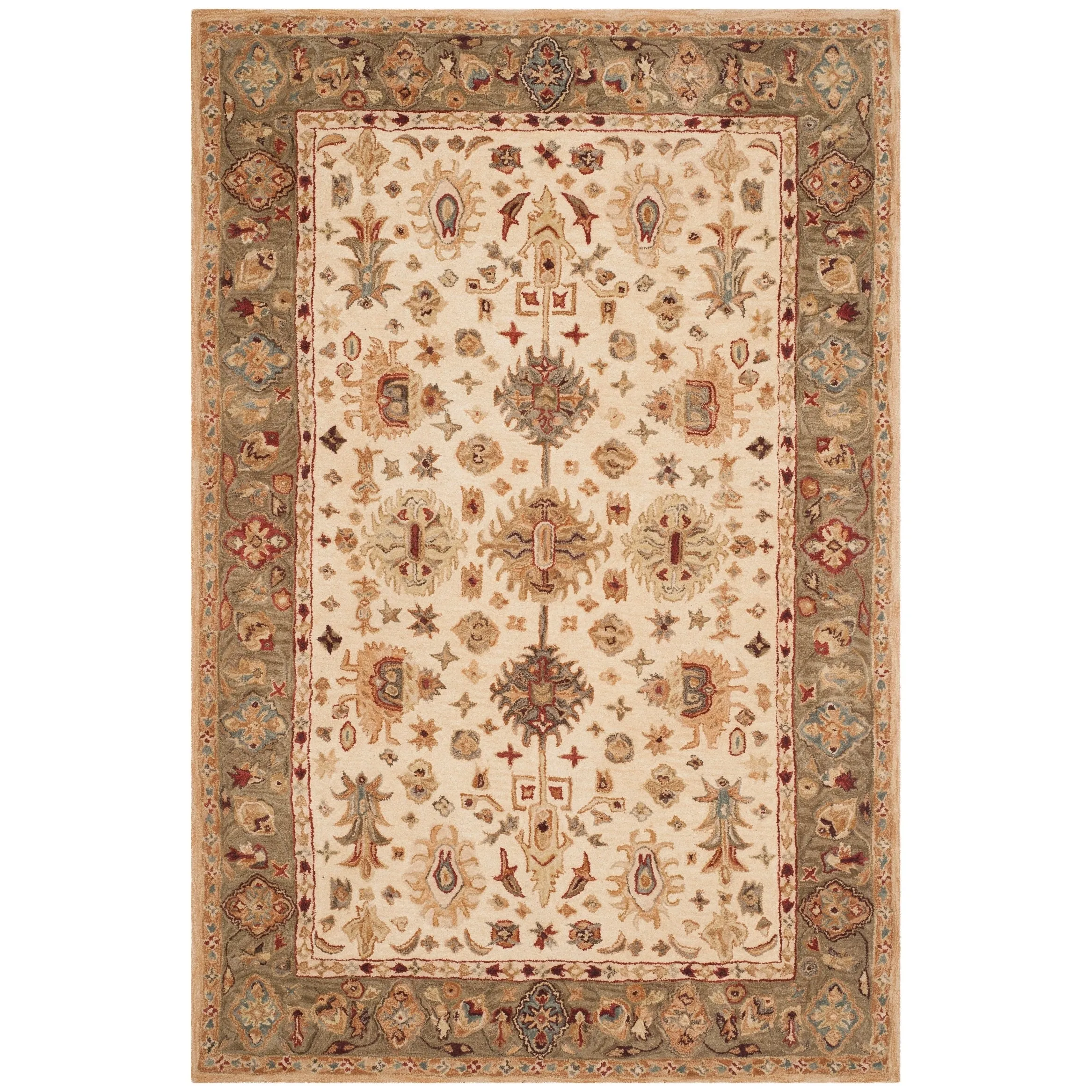 SAFAVIEH Handmade Anatolia Bibbi Traditional Oriental Hand-spun Wool Rug