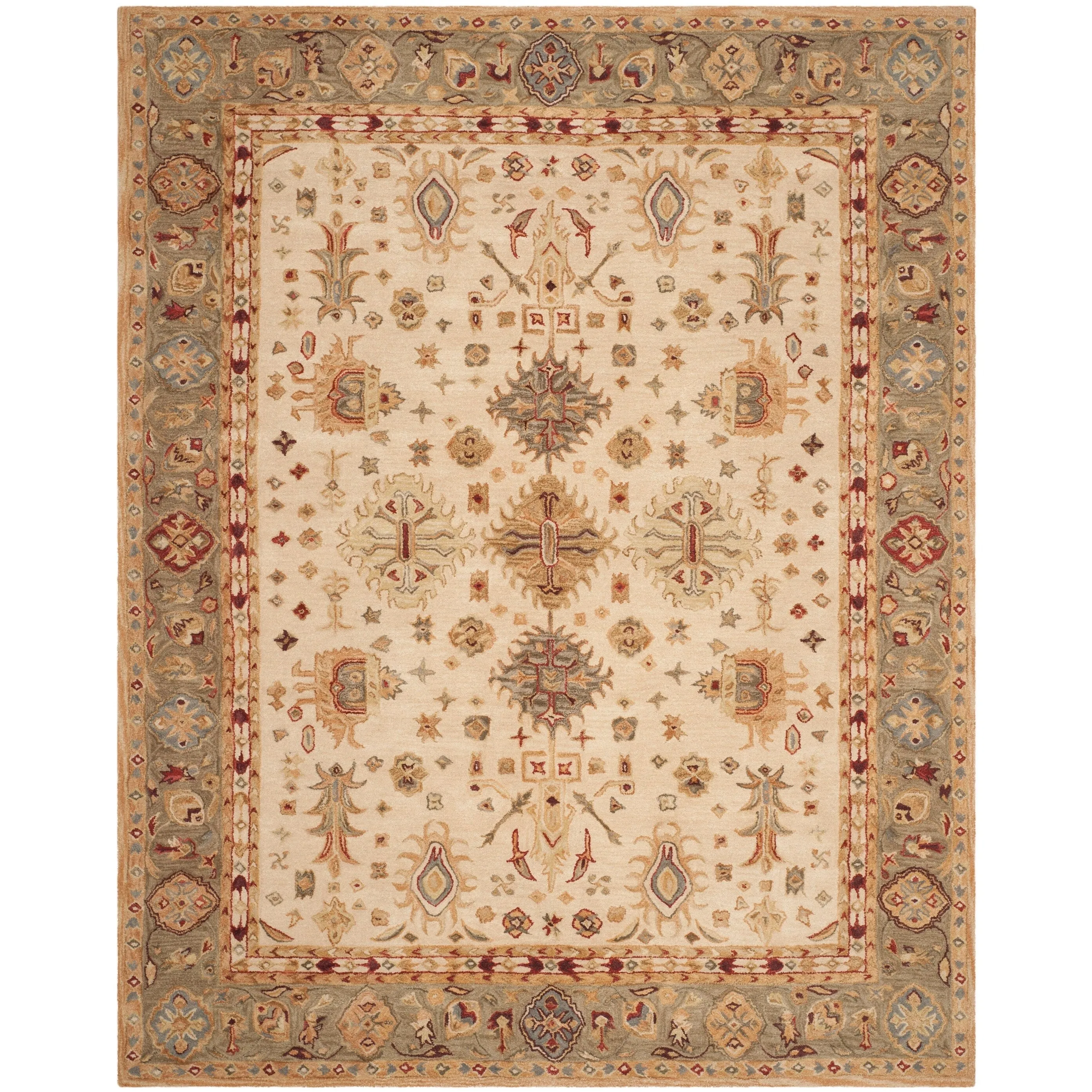 SAFAVIEH Handmade Anatolia Bibbi Traditional Oriental Hand-spun Wool Rug