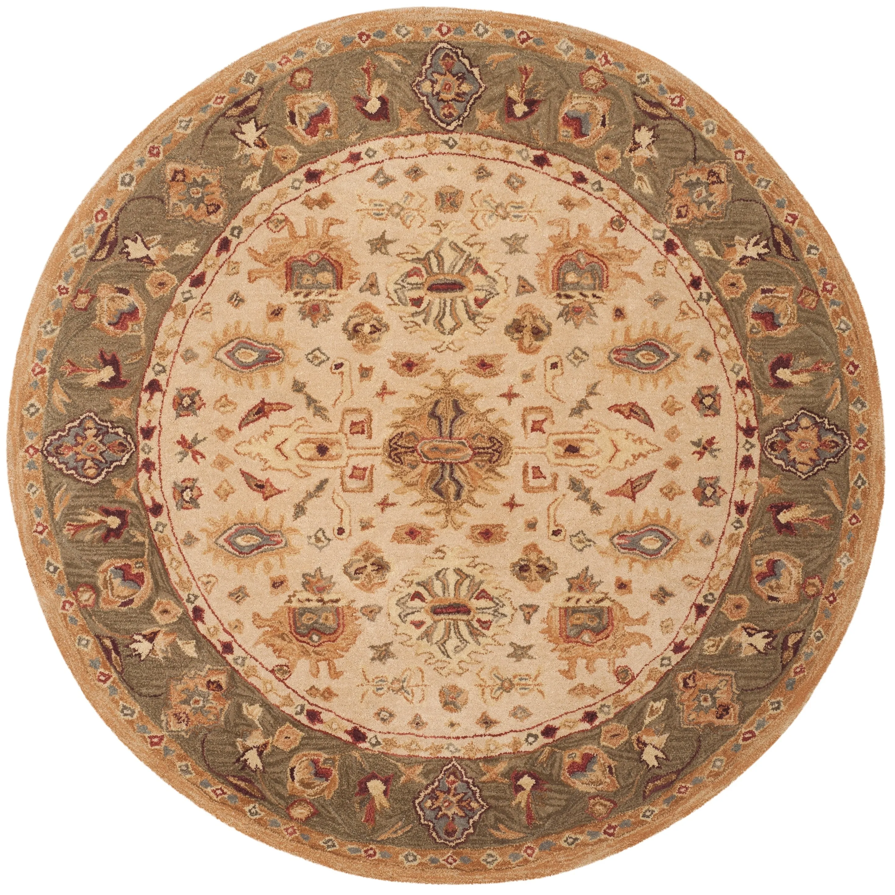 SAFAVIEH Handmade Anatolia Bibbi Traditional Oriental Hand-spun Wool Rug