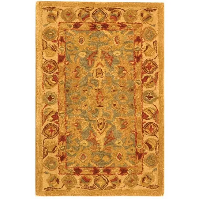 SAFAVIEH Handmade Anatolia Bibbi Traditional Oriental Hand-spun Wool Rug