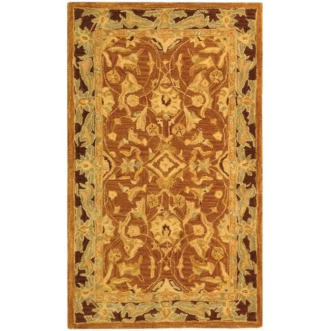 SAFAVIEH Handmade Anatolia Evanthia Traditional Oriental Hand-spun Wool Rug