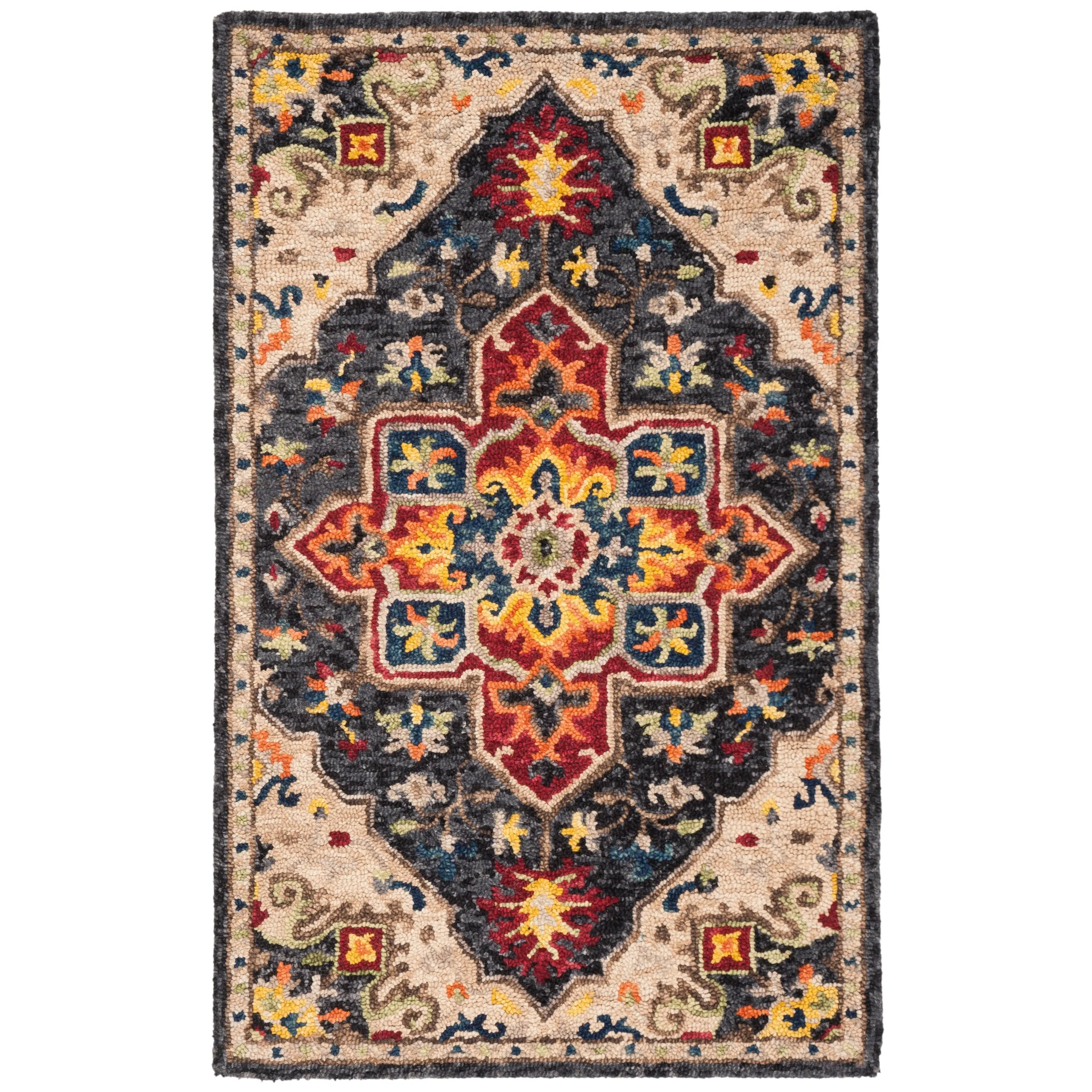 SAFAVIEH Handmade Aspen Rosmarie Boho Tribal Wool Rug