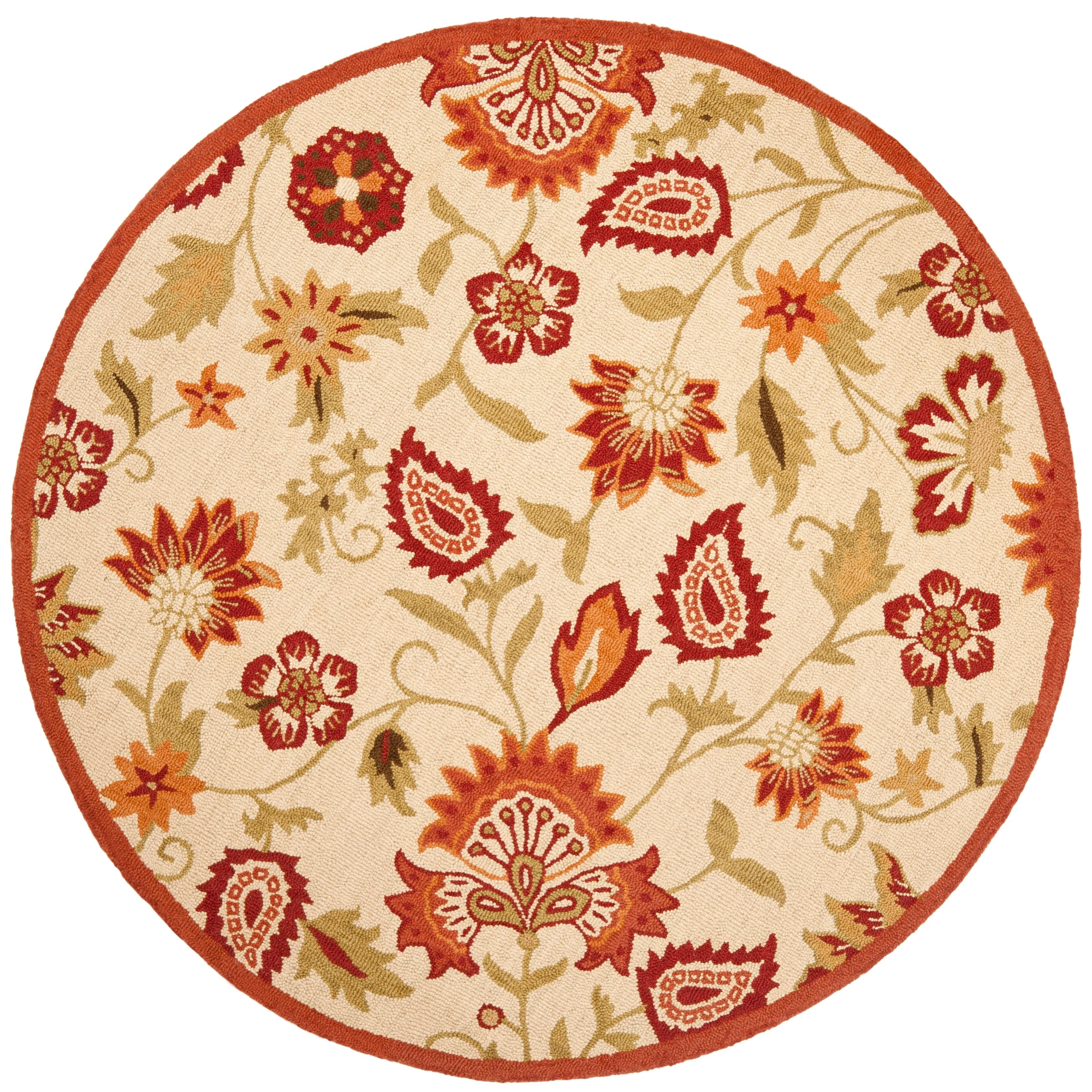 SAFAVIEH Handmade Blossom Anfisa Christene Modern Floral Wool Rug