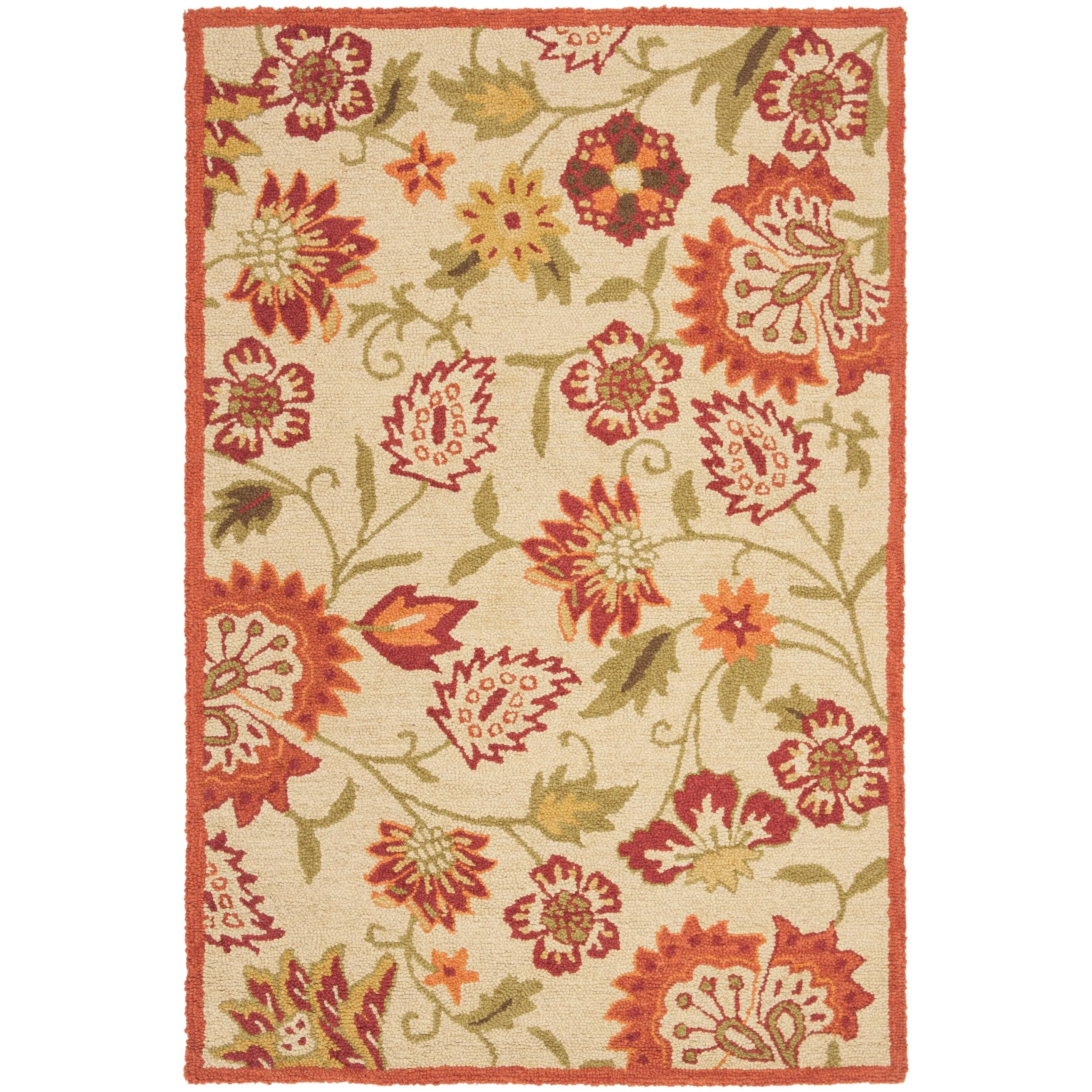SAFAVIEH Handmade Blossom Anfisa Christene Modern Floral Wool Rug