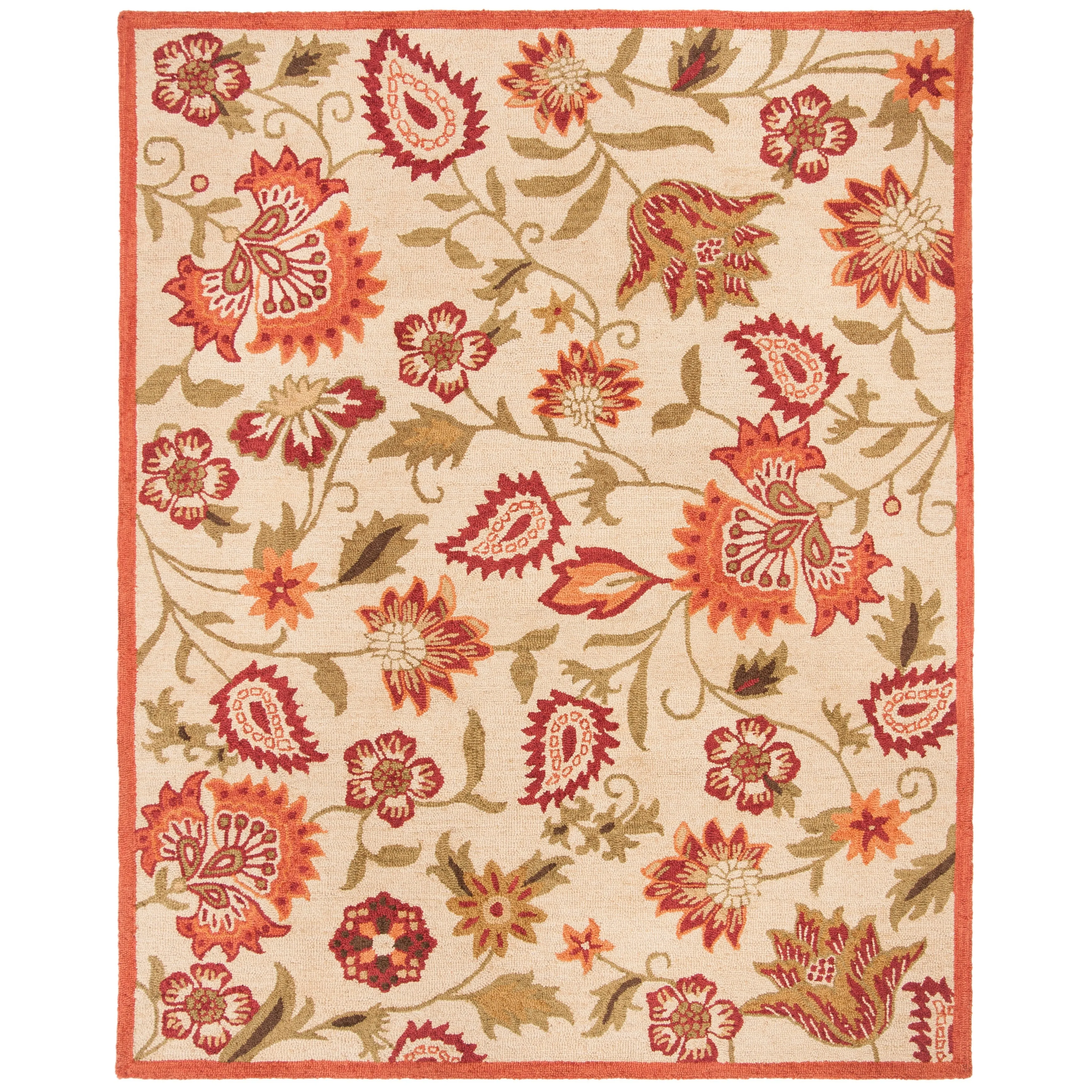 SAFAVIEH Handmade Blossom Anfisa Christene Modern Floral Wool Rug