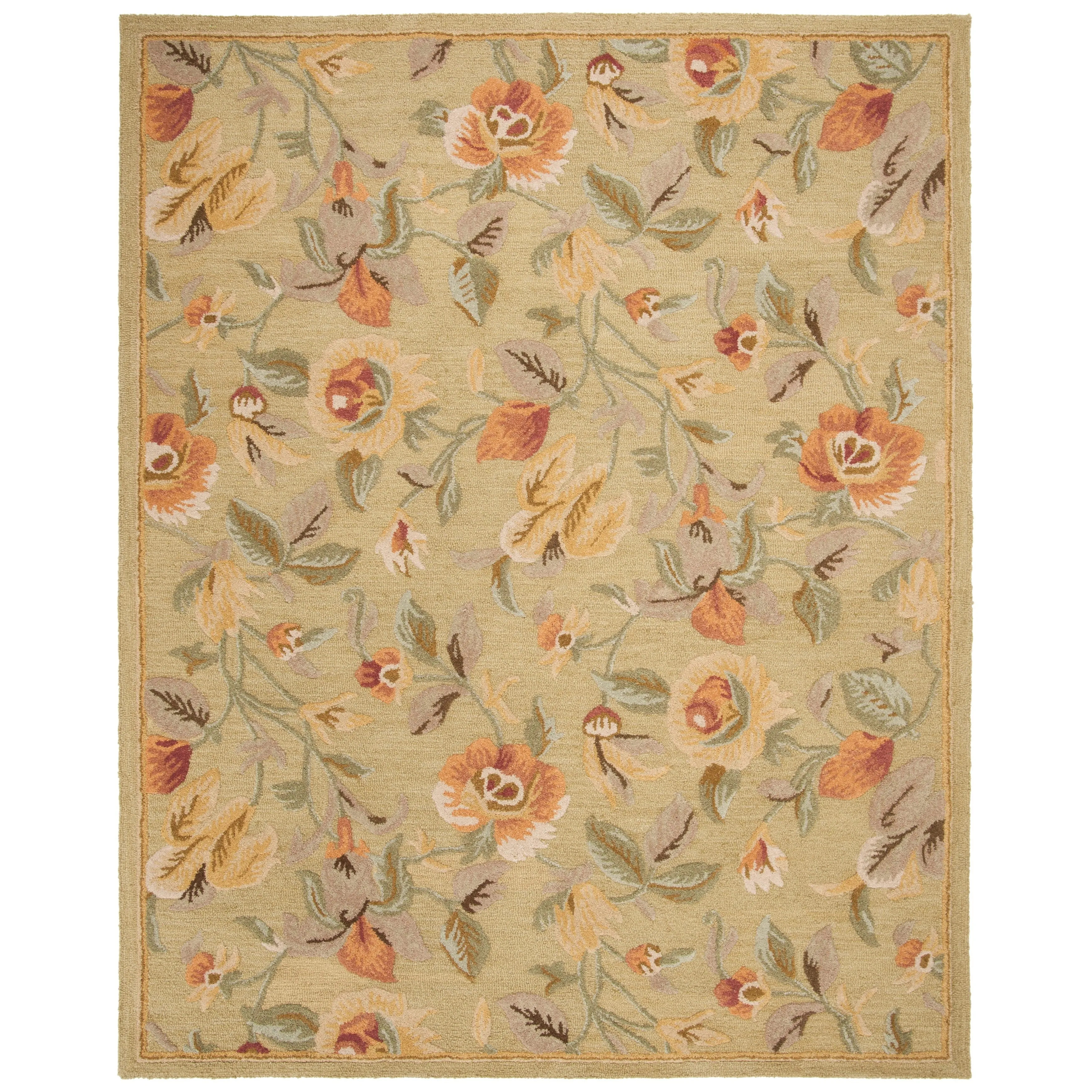 SAFAVIEH Handmade Blossom Donus Modern Floral Wool Rug