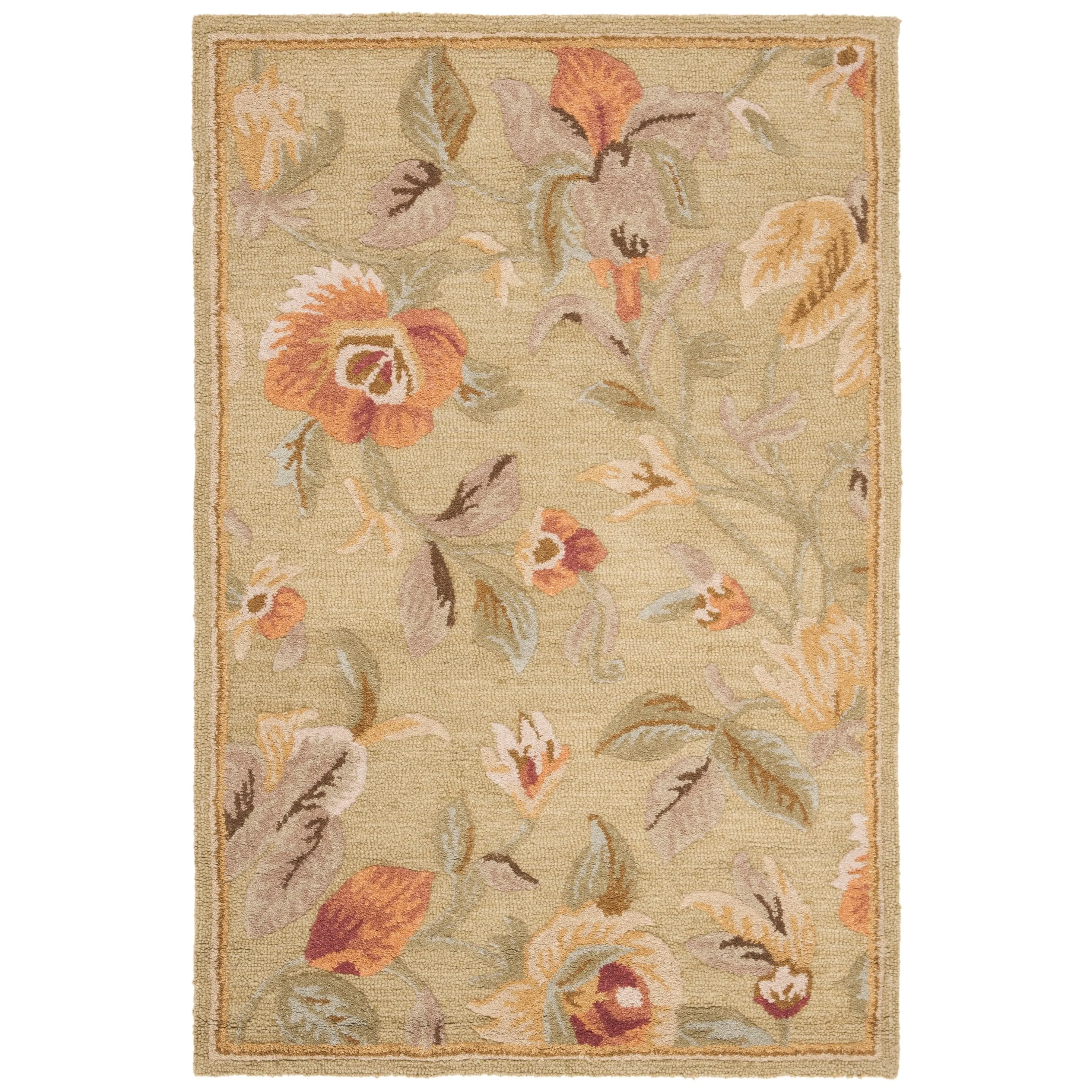SAFAVIEH Handmade Blossom Donus Modern Floral Wool Rug