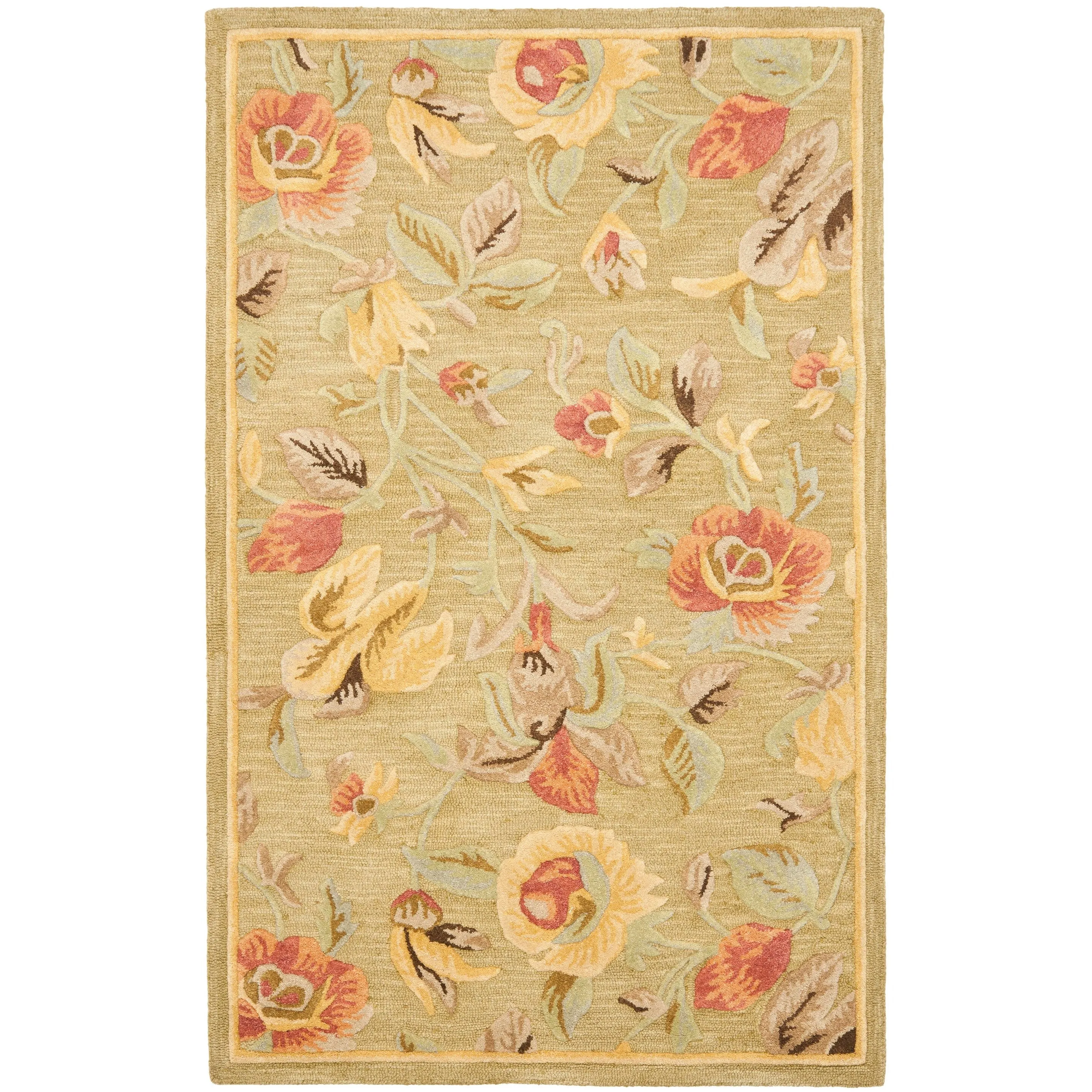 SAFAVIEH Handmade Blossom Donus Modern Floral Wool Rug